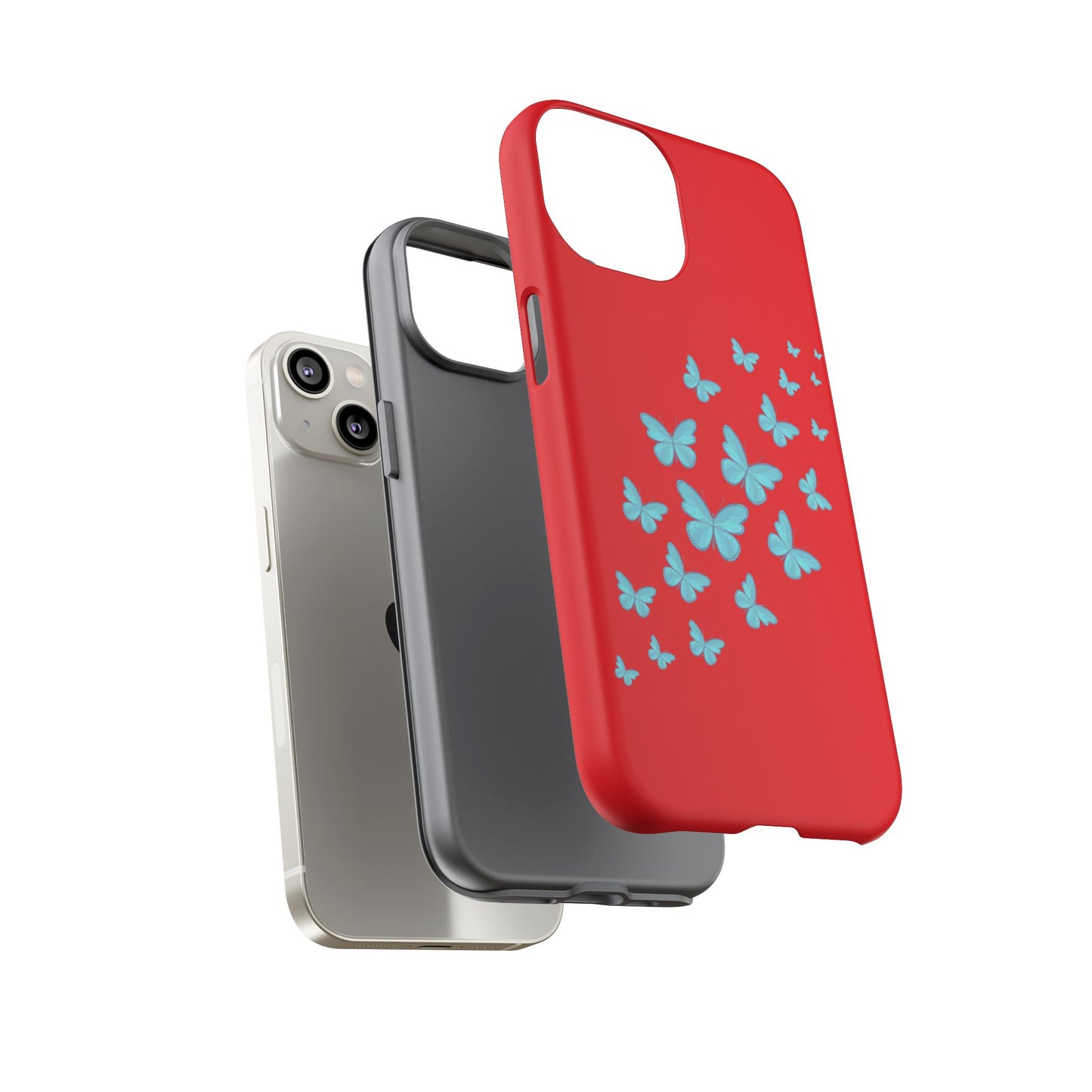 Butterflies in Red - Tough Cases iPhone Samsung Google Pixel - MahaCase