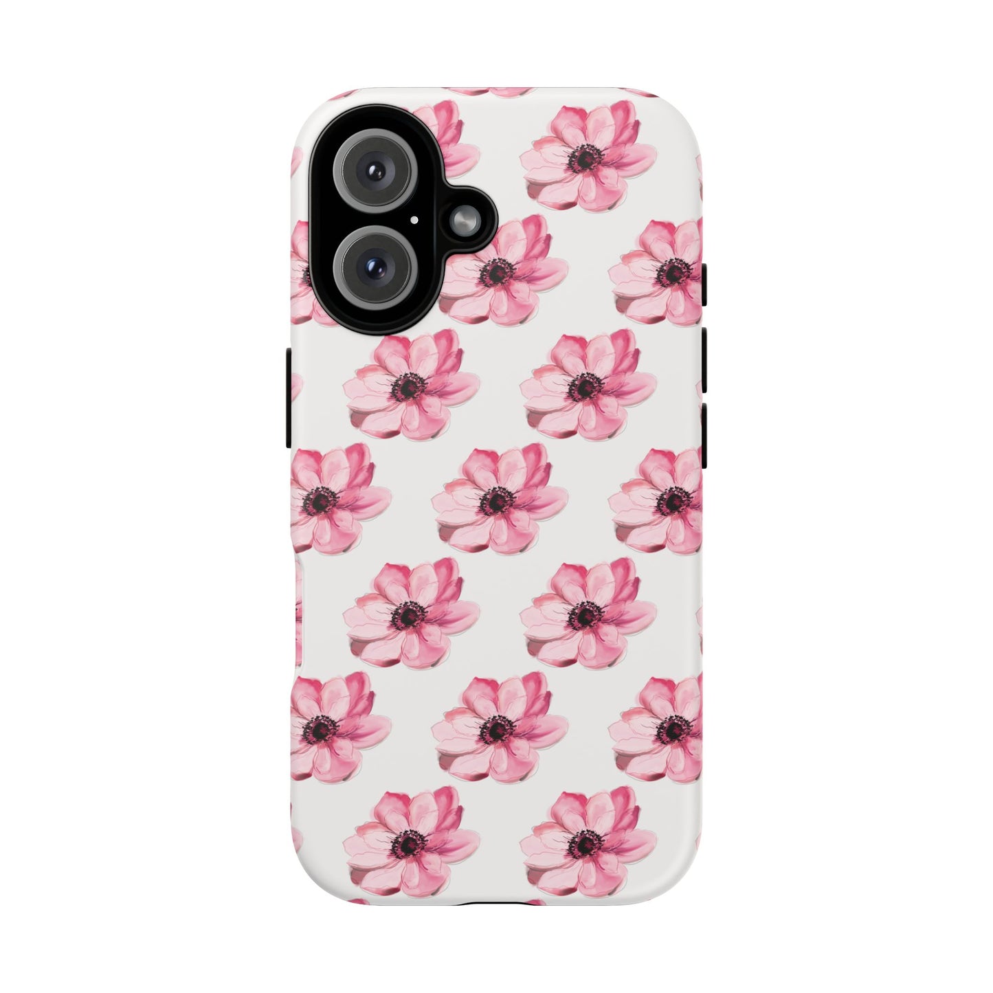 Floral Tough Phone Case - Stylish Protection with Pink Flowers - iPhone Samsung Galaxy Google Pixel - MahaCase