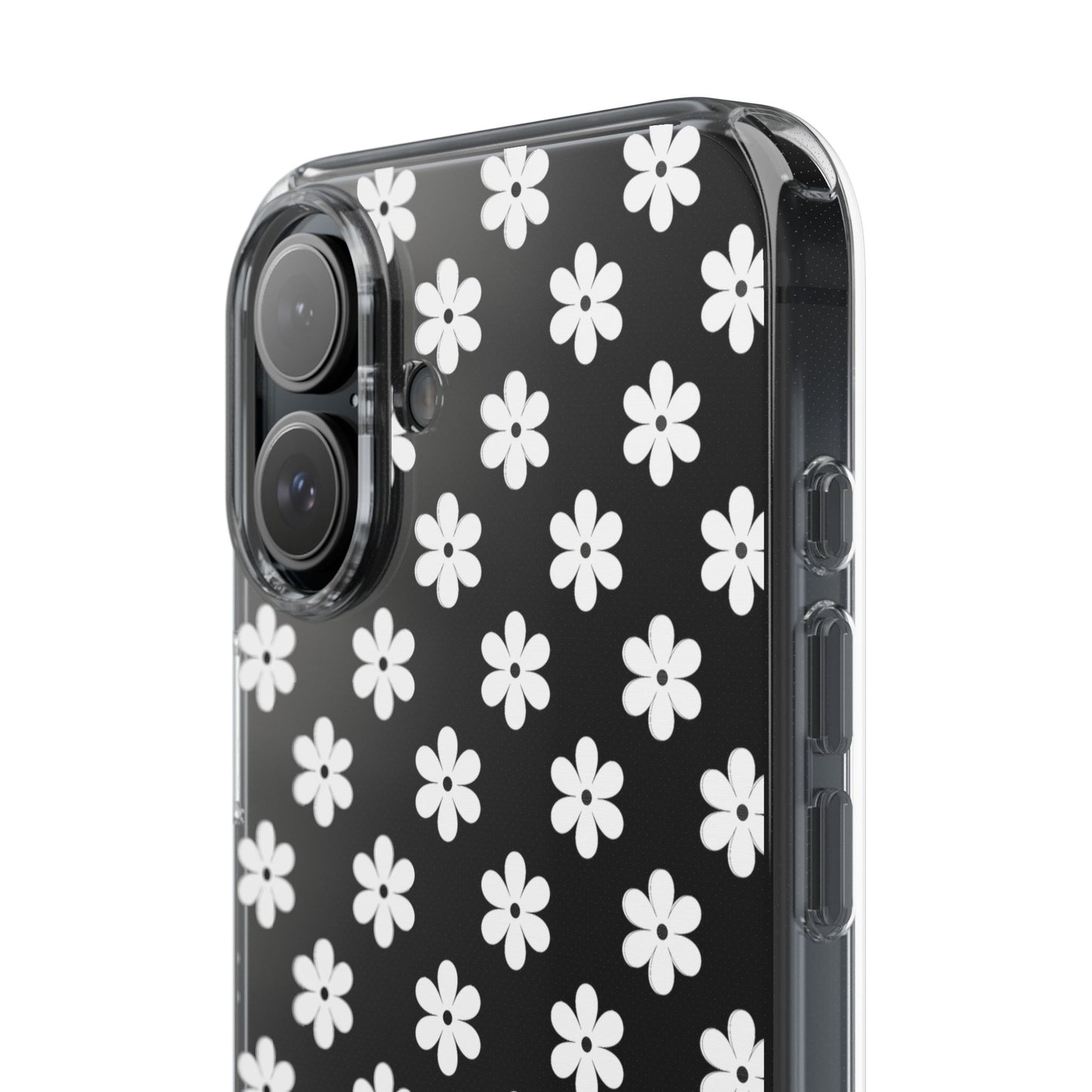 White Floral #222 Clear Cases - MahaCase
