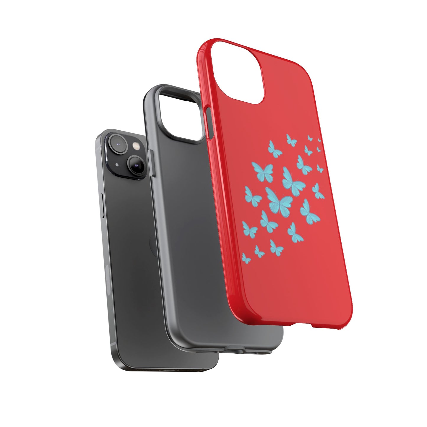 Butterflies in Red - Tough Cases iPhone Samsung Google Pixel - MahaCase