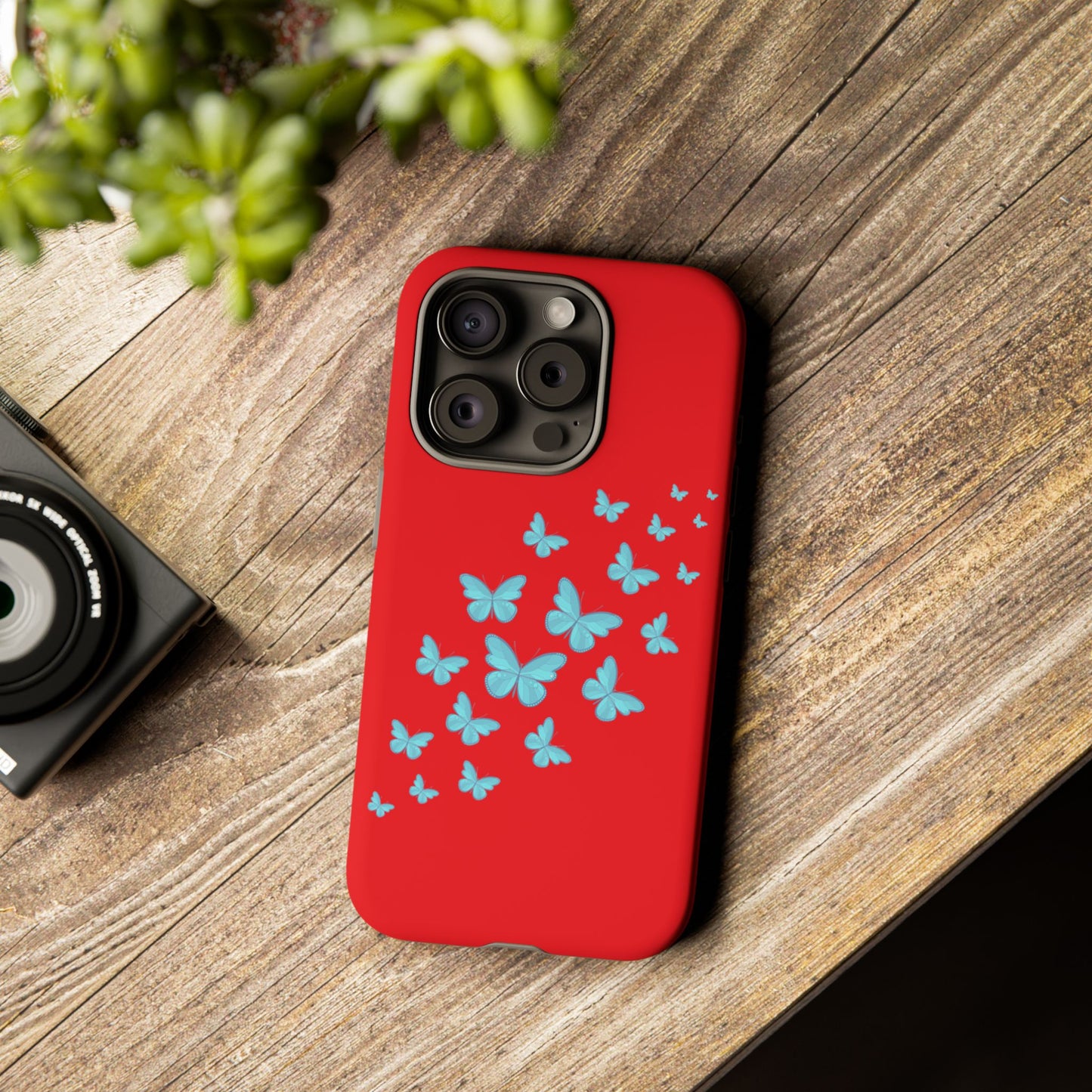 Butterflies in Red - Tough Cases iPhone Samsung Google Pixel - MahaCase