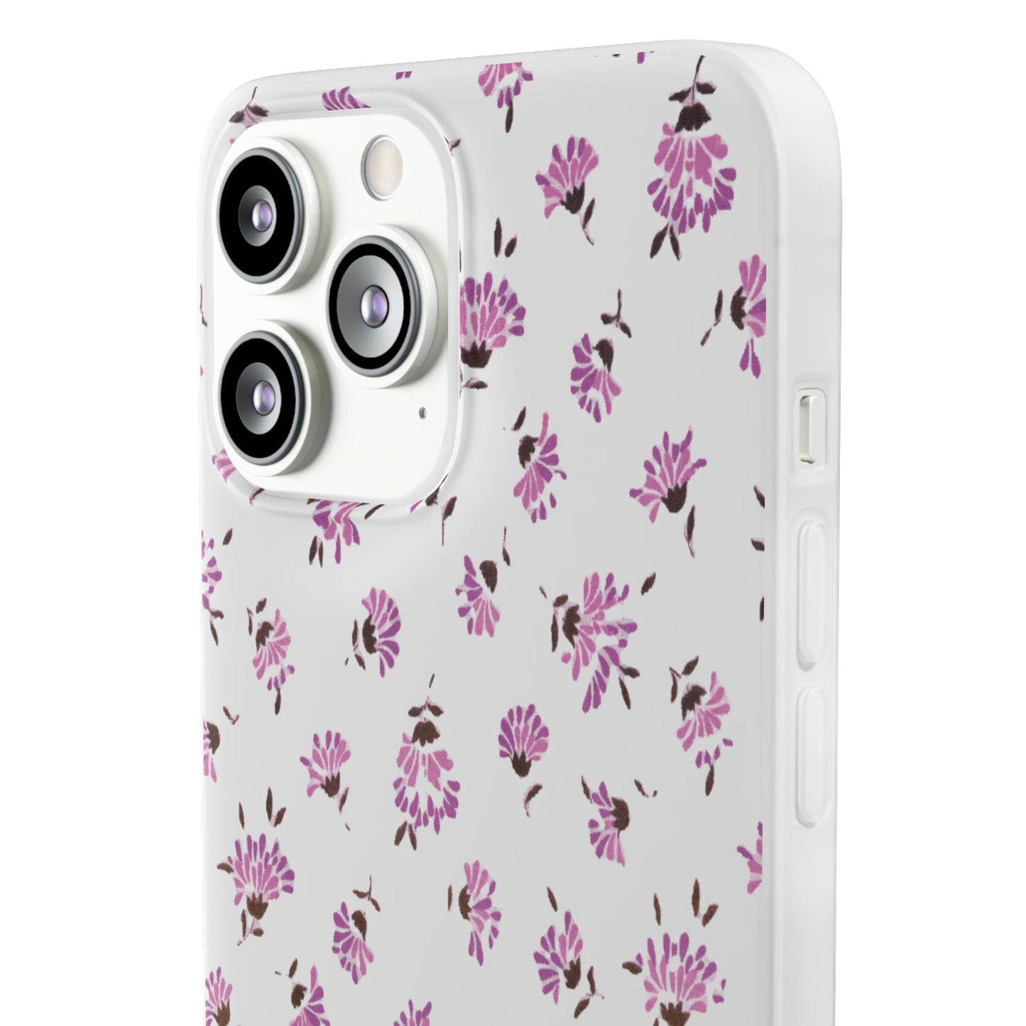 Floral Flexible Phone Case - Flower Pattern, Cute Gift for Her, Stylish Accessory, Spring Vibe, Lightweight Protective Cover- iPhone, Samsung, Gift Packaging - MahaCase