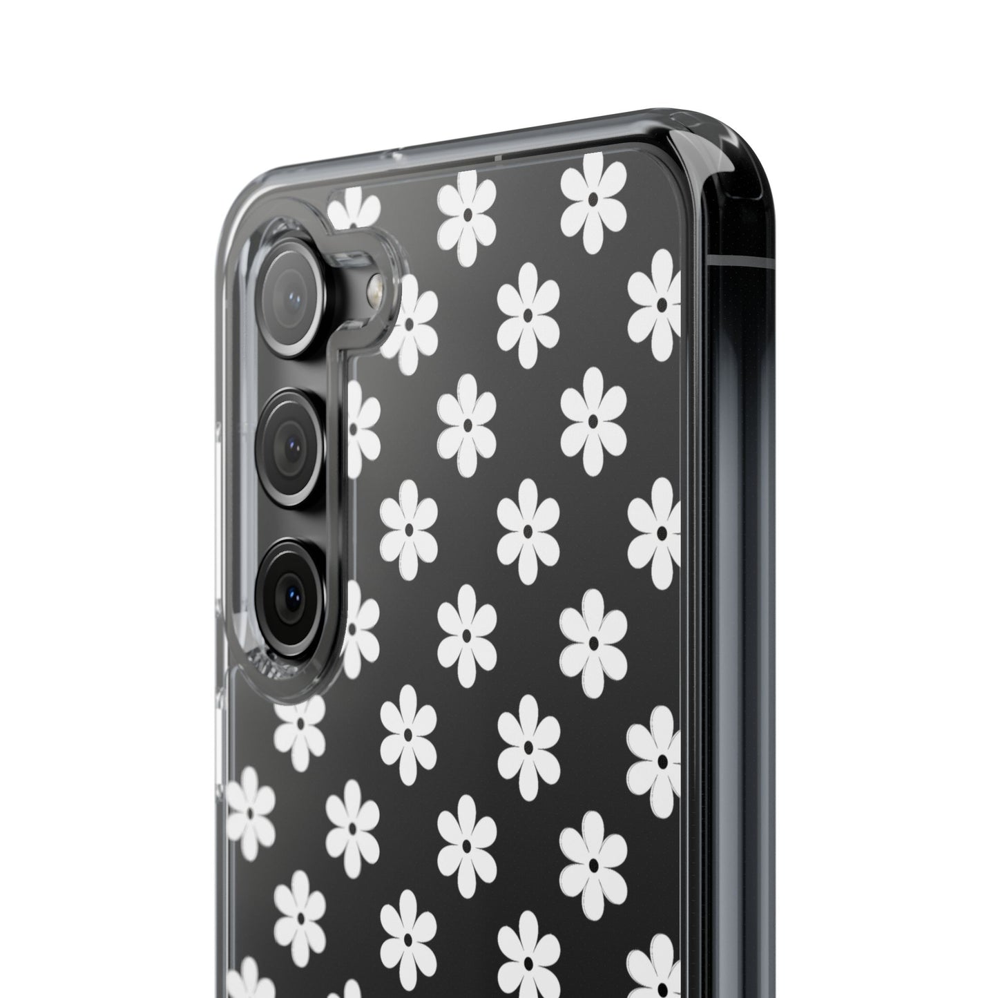 White Floral #222 Clear Cases - MahaCase