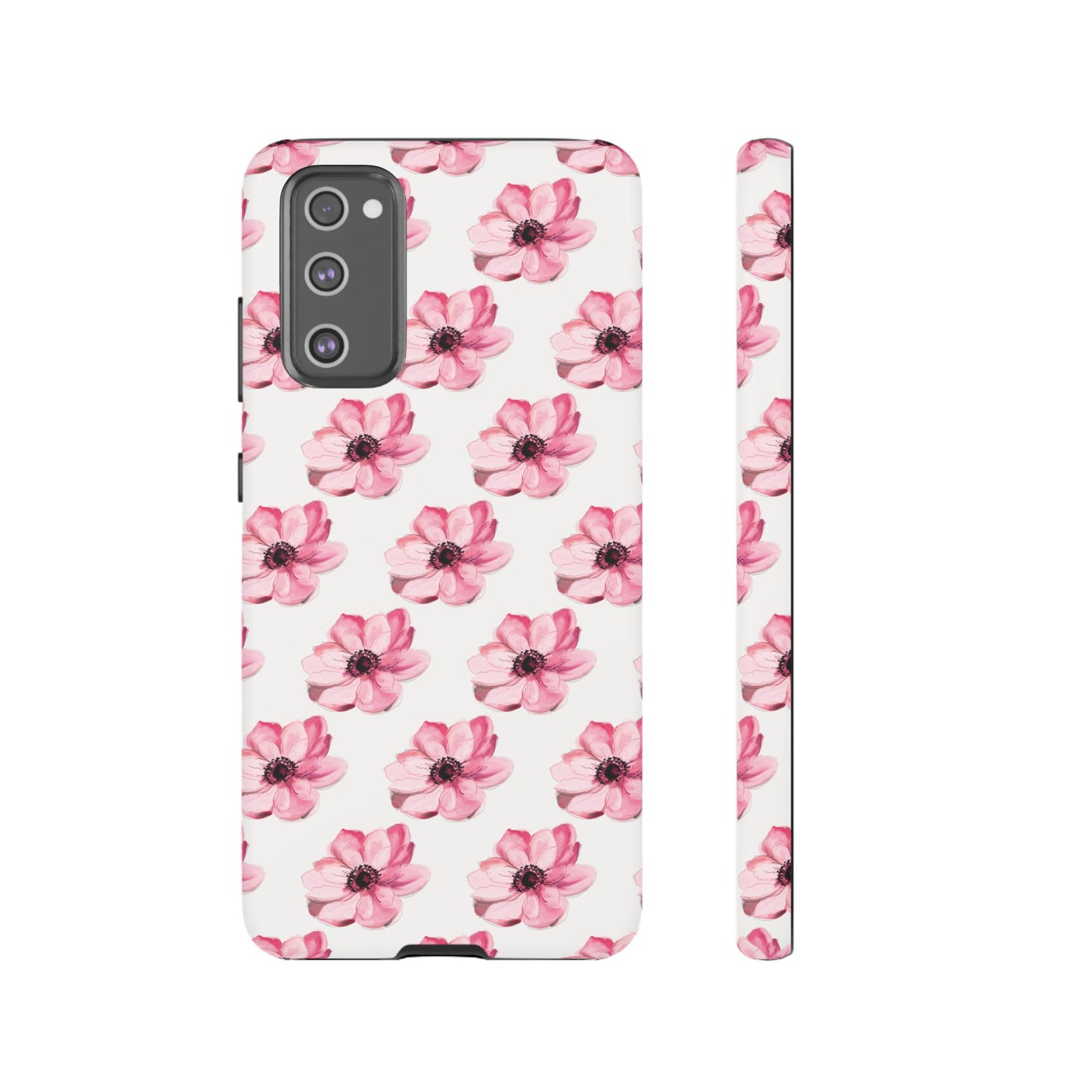 Floral Tough Phone Case - Stylish Protection with Pink Flowers - iPhone Samsung Galaxy Google Pixel - MahaCase