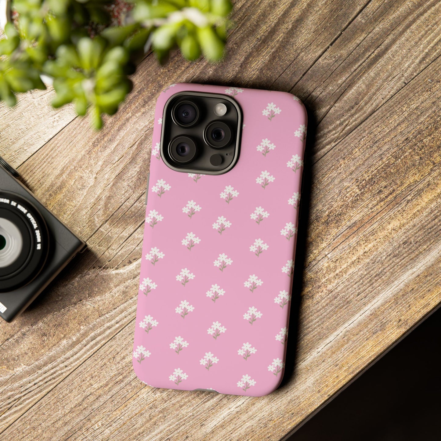 Floral Tough Phone Case - Pink Blossom Design - iPhone Samsung Galaxy Google Pixel - MahaCase