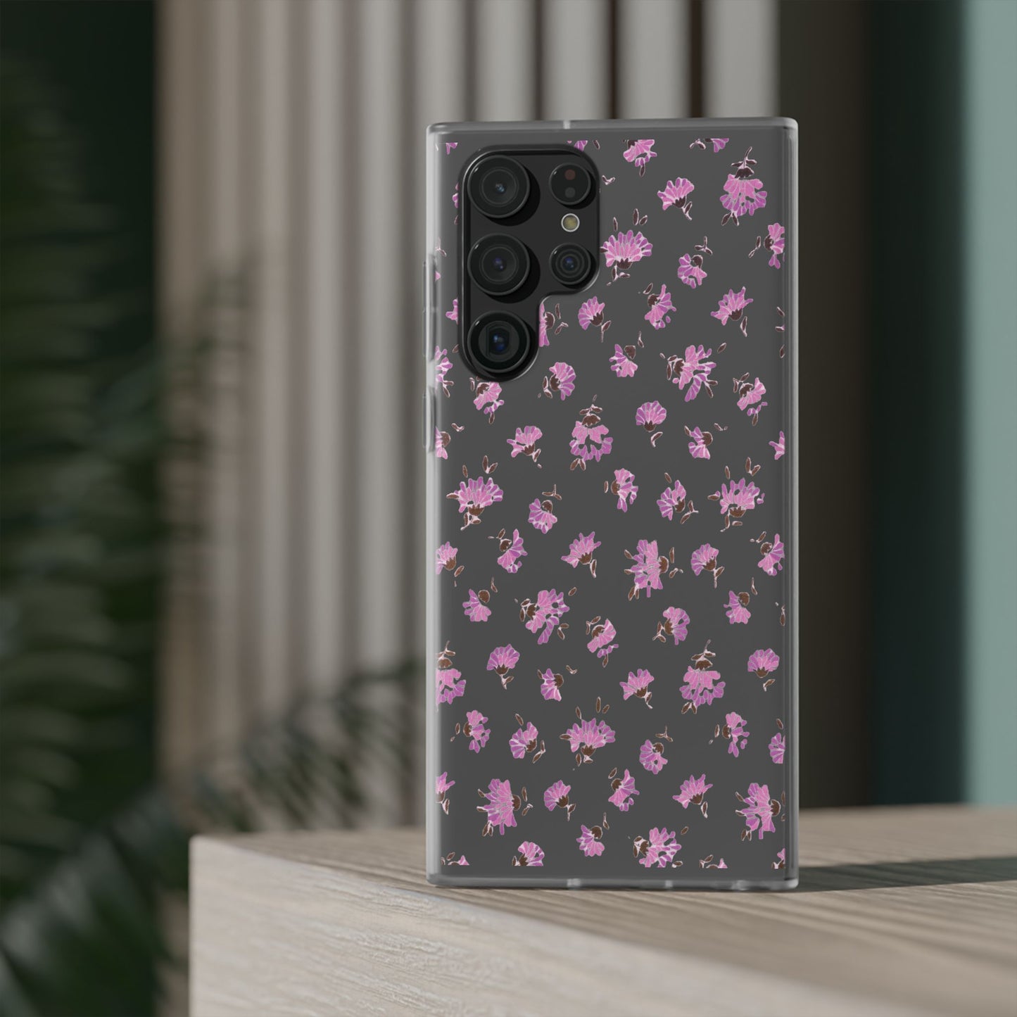 Floral Flexible Phone Case - Flower Pattern, Cute Gift for Her, Stylish Accessory, Spring Vibe, Lightweight Protective Cover- iPhone, Samsung, Gift Packaging - MahaCase