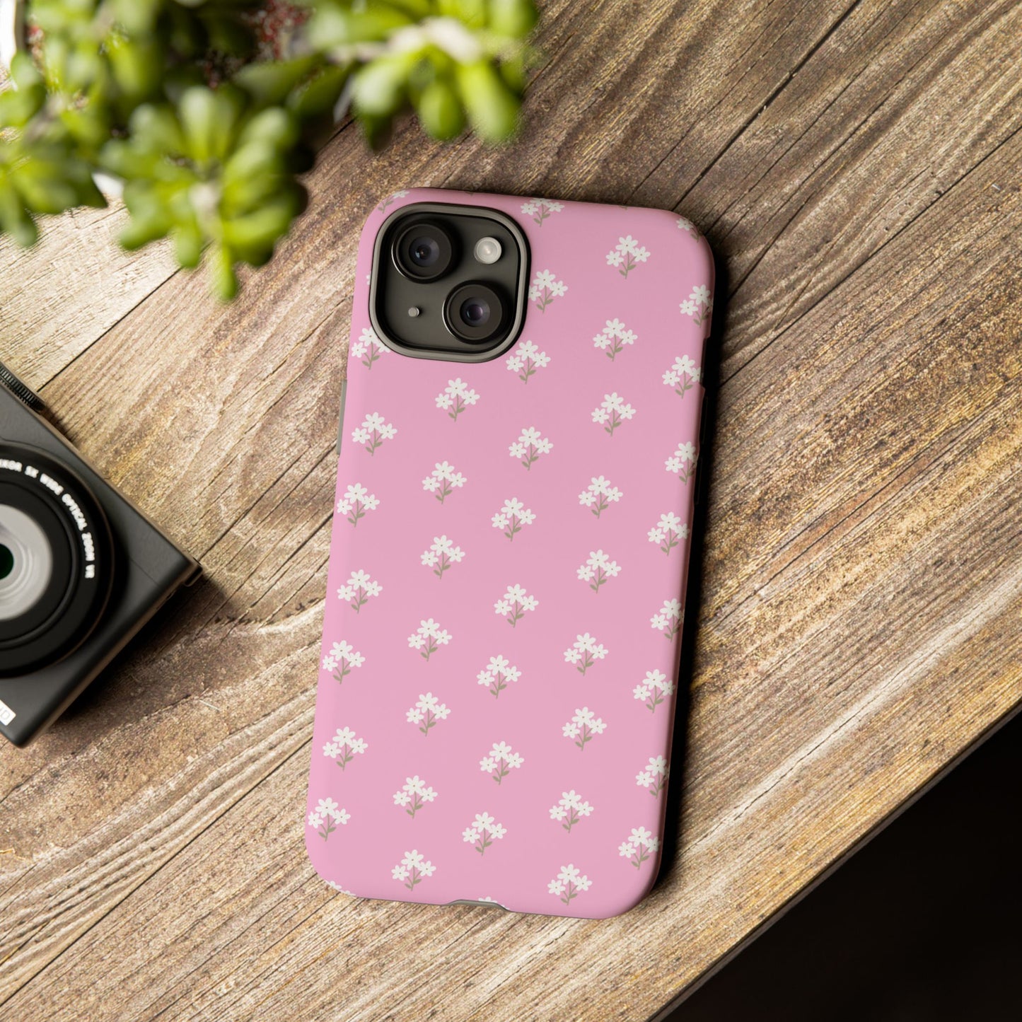 Floral Tough Phone Case - Pink Blossom Design - iPhone Samsung Galaxy Google Pixel - MahaCase