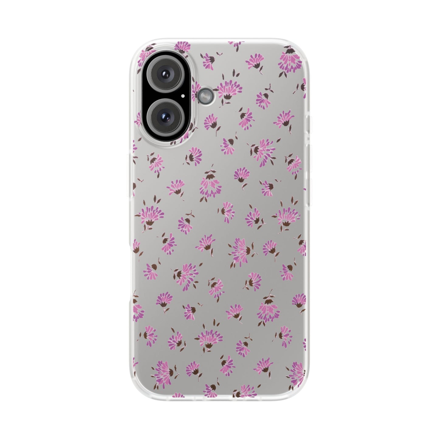 Floral Flexible Phone Case - Flower Pattern, Cute Gift for Her, Stylish Accessory, Spring Vibe, Lightweight Protective Cover- iPhone, Samsung, Gift Packaging - MahaCase