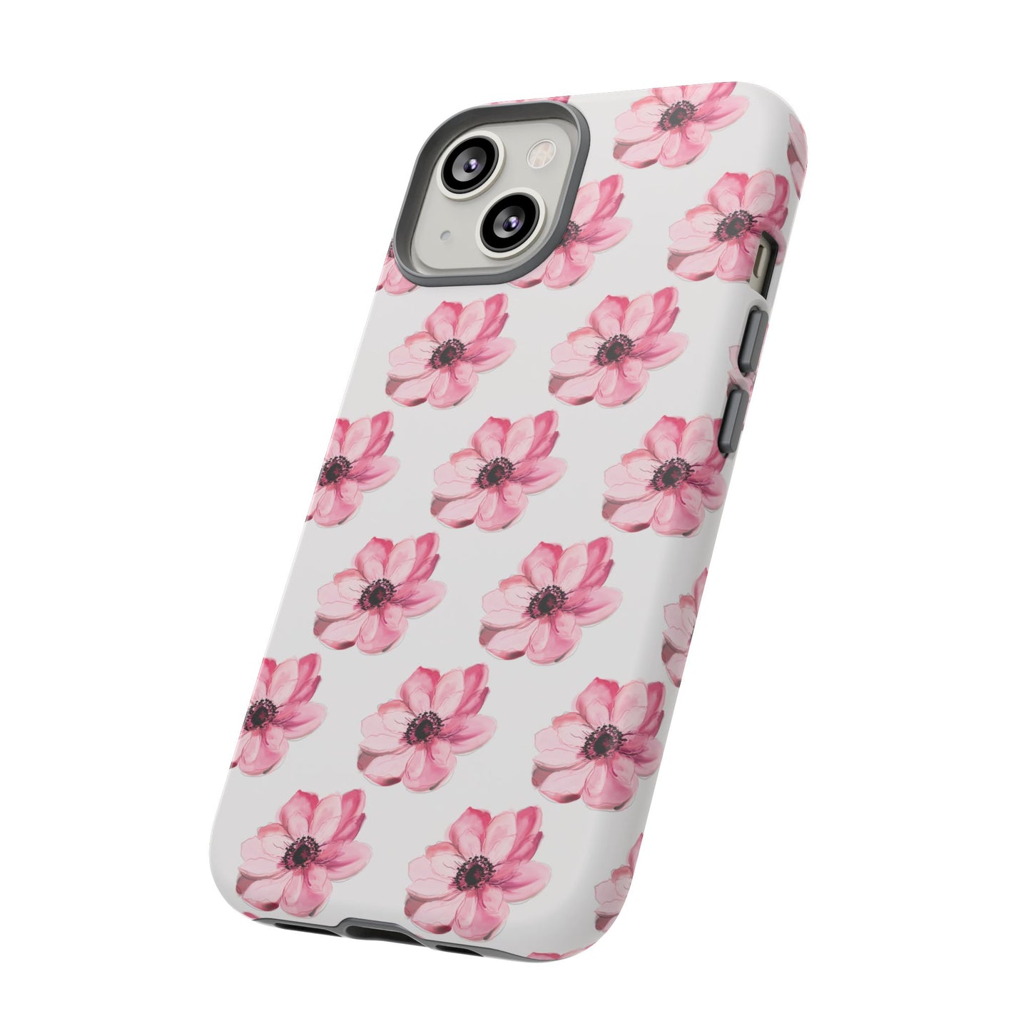Floral Tough Phone Case - Stylish Protection with Pink Flowers - iPhone Samsung Galaxy Google Pixel - MahaCase