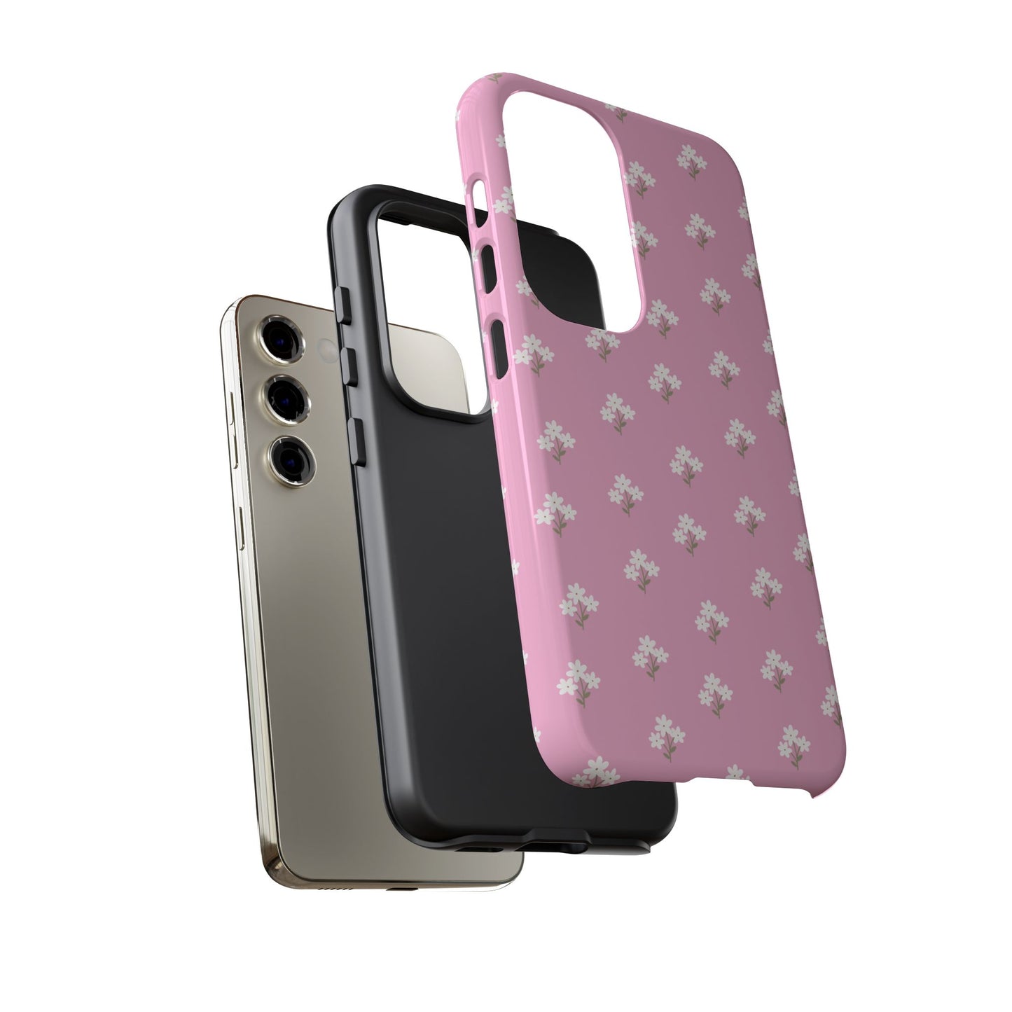 Floral Tough Phone Case - Pink Blossom Design - iPhone Samsung Galaxy Google Pixel - MahaCase