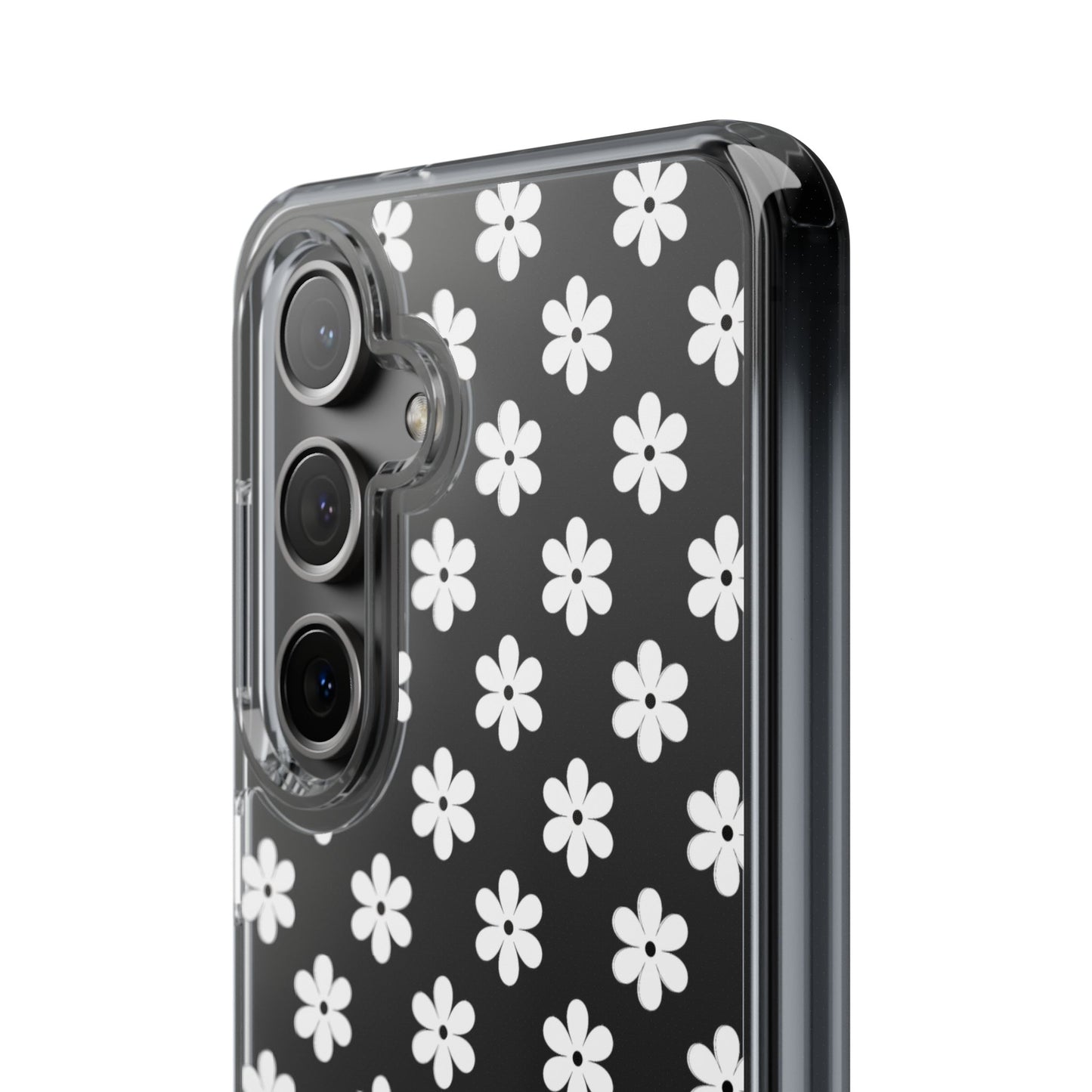 White Floral #222 Clear Cases - MahaCase