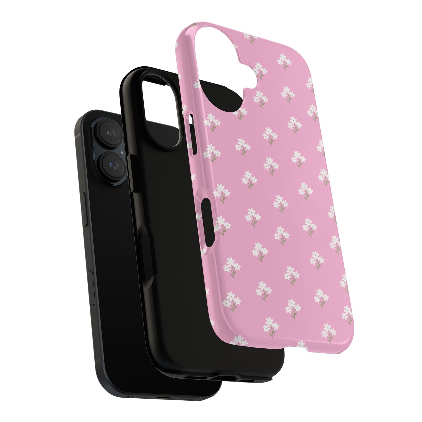 Floral Tough Phone Case - Pink Blossom Design - iPhone Samsung Galaxy Google Pixel - MahaCase