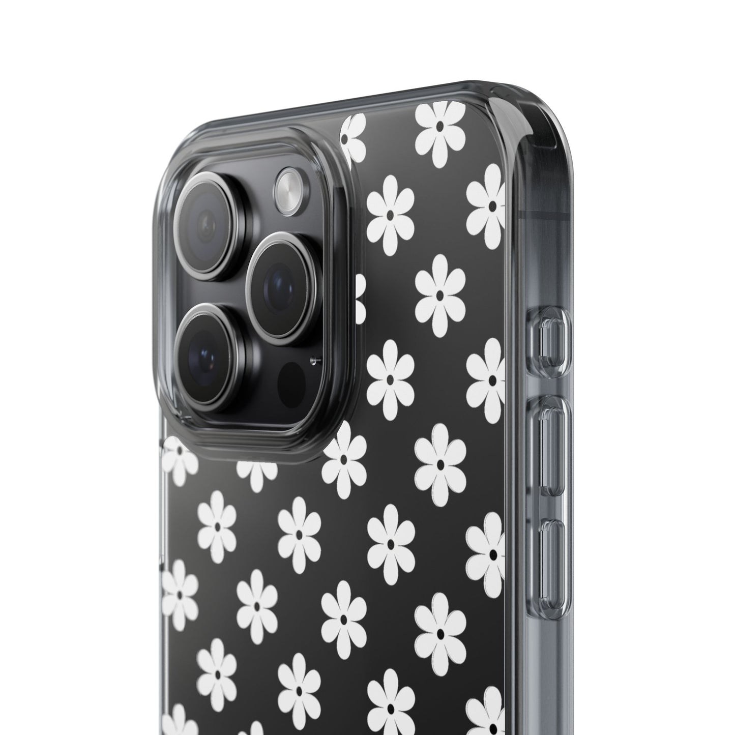 White Floral #222 Clear Cases - MahaCase