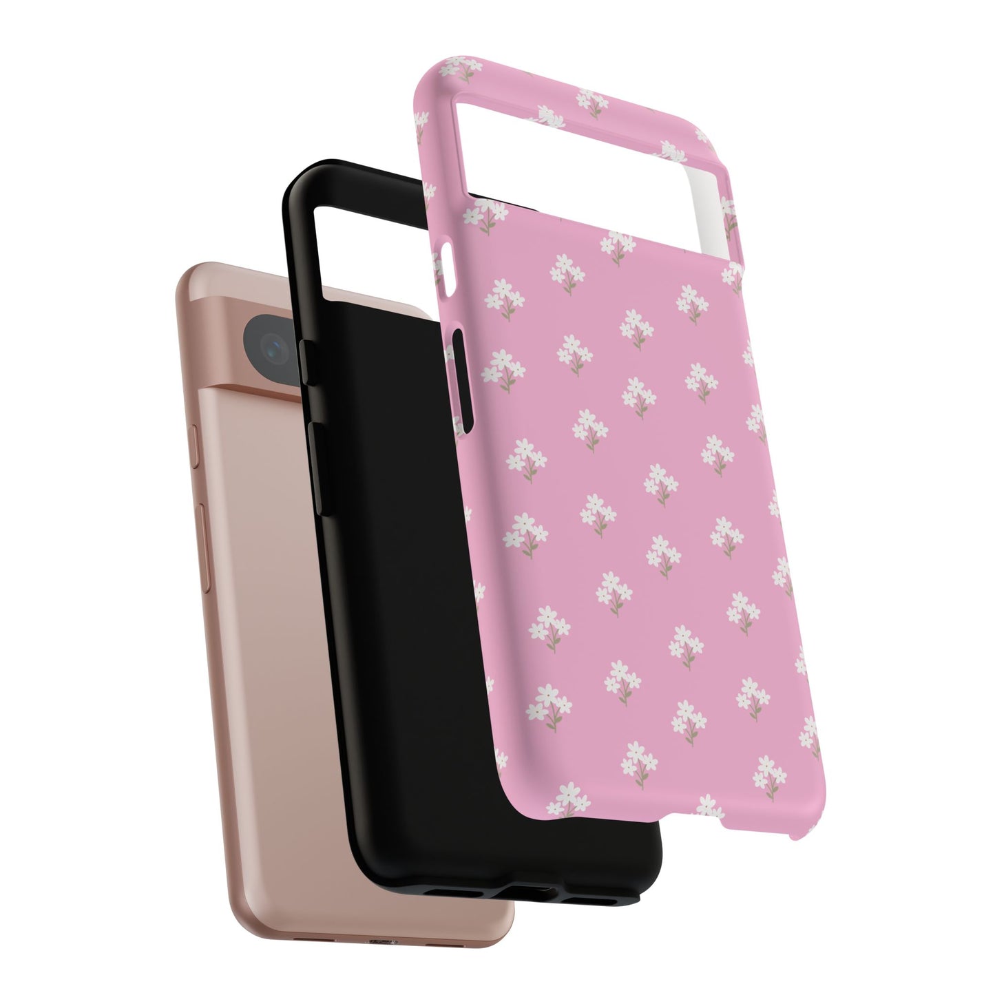 Floral Tough Phone Case - Pink Blossom Design - iPhone Samsung Galaxy Google Pixel - MahaCase