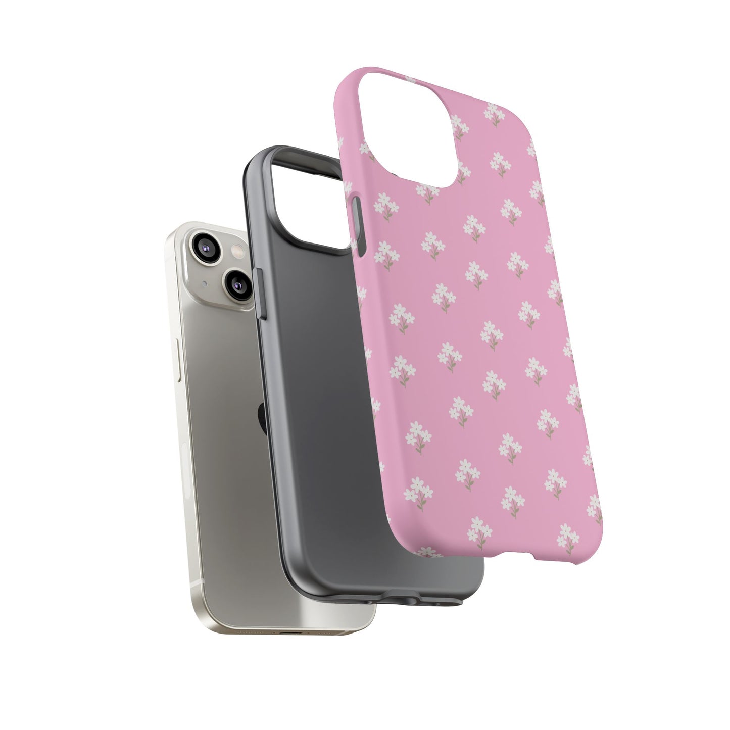 Floral Tough Phone Case - Pink Blossom Design - iPhone Samsung Galaxy Google Pixel - MahaCase