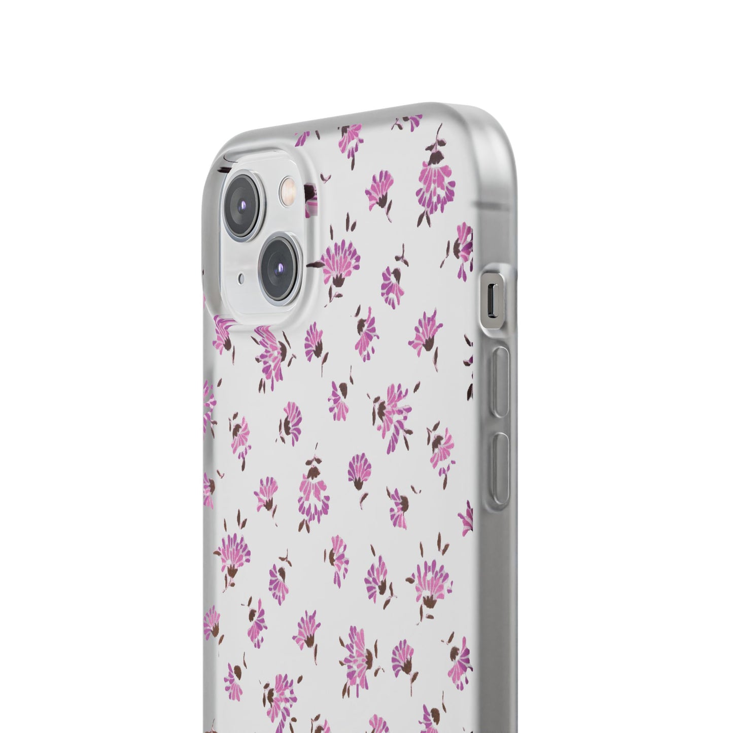 Floral Flexible Phone Case - Flower Pattern, Cute Gift for Her, Stylish Accessory, Spring Vibe, Lightweight Protective Cover- iPhone, Samsung, Gift Packaging - MahaCase