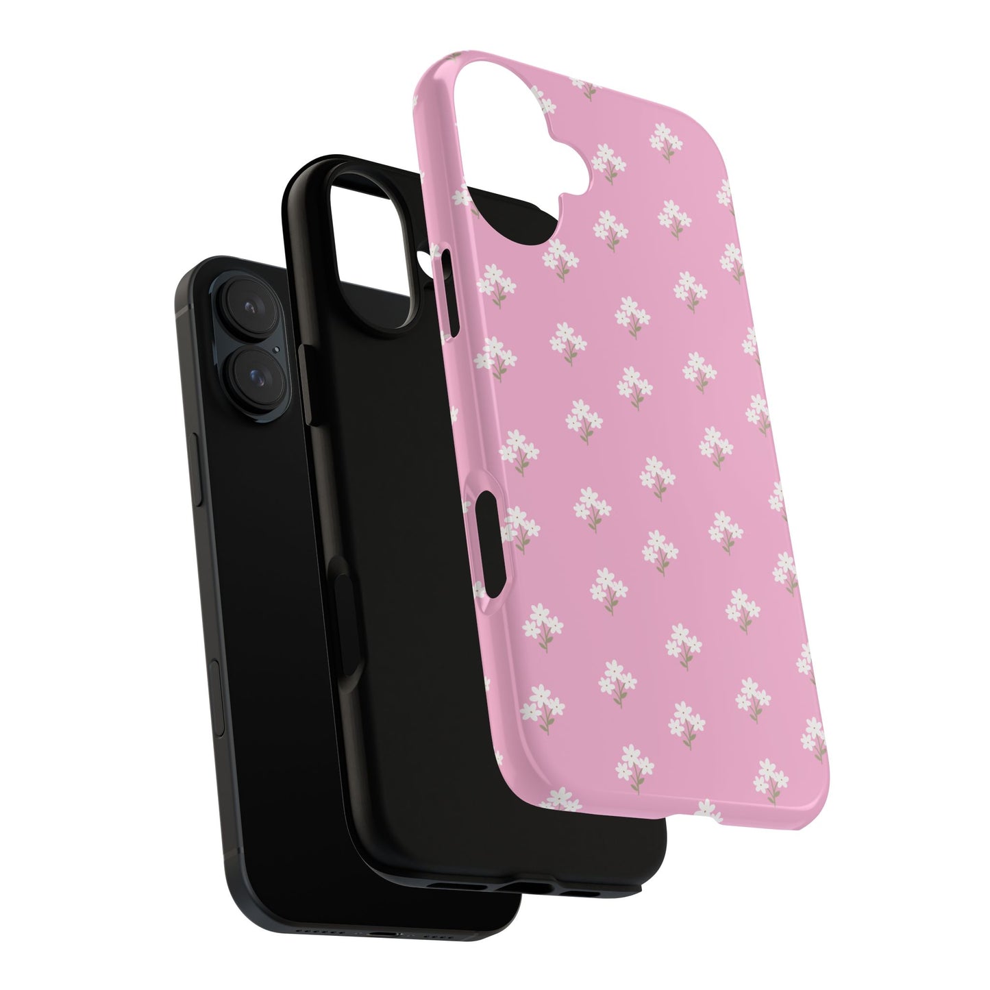Floral Tough Phone Case - Pink Blossom Design - iPhone Samsung Galaxy Google Pixel - MahaCase