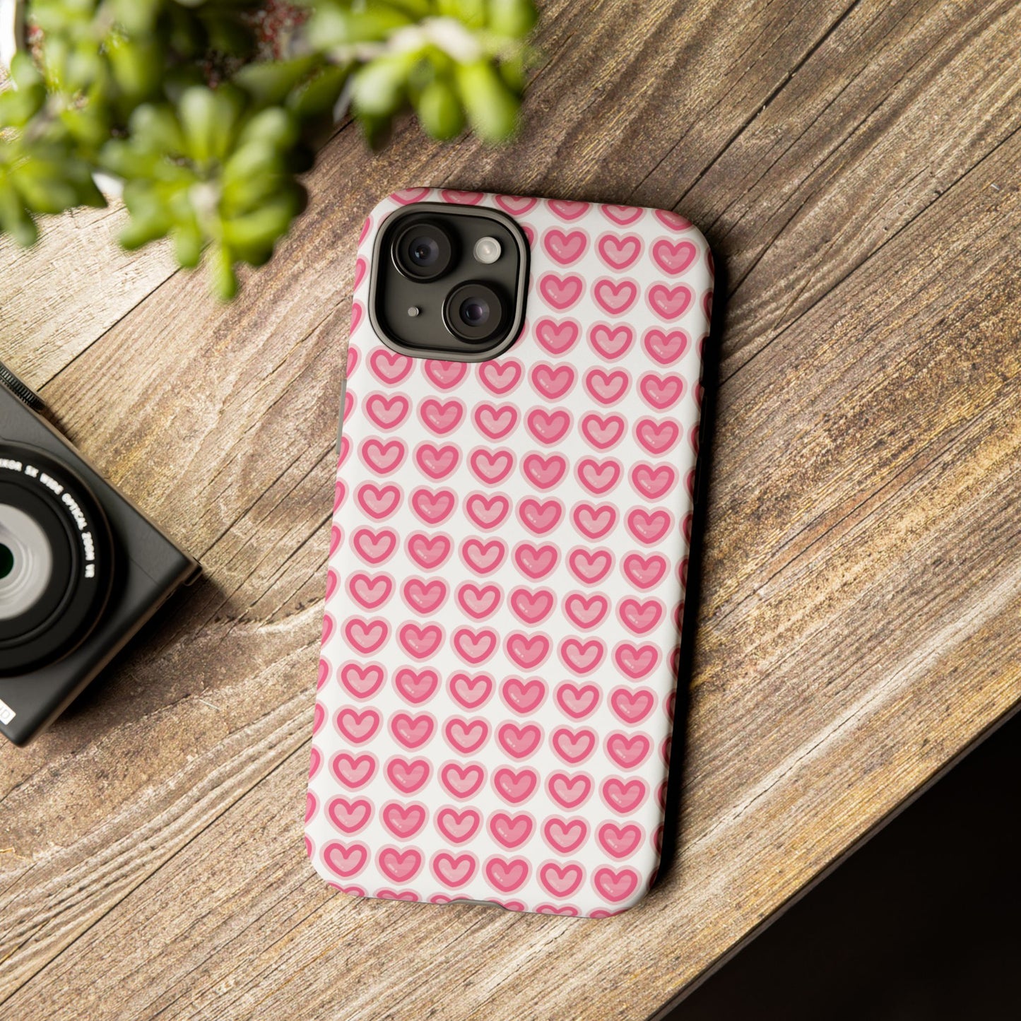 Hearts Pattern - Tough Cases iPhone Samsung Google Pixel - MahaCase