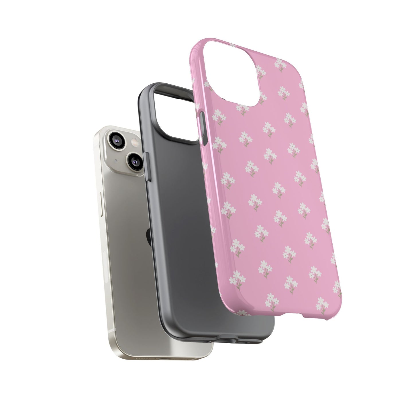 Floral Tough Phone Case - Pink Blossom Design - iPhone Samsung Galaxy Google Pixel - MahaCase