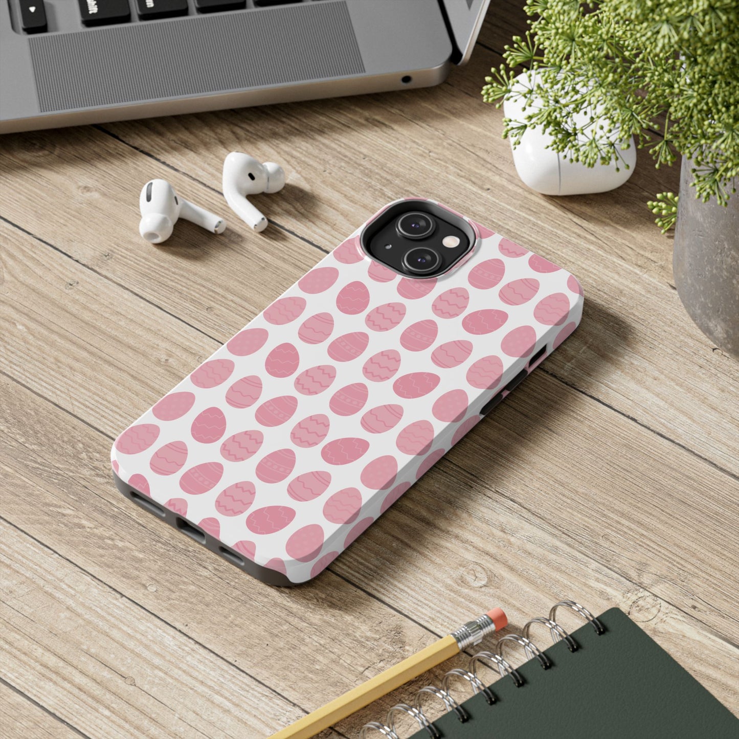 Pink Easter Egg Tough Phone Cases - Durable Protection for Spring Celebrations iPhone Samsung Galaxy - MahaCase