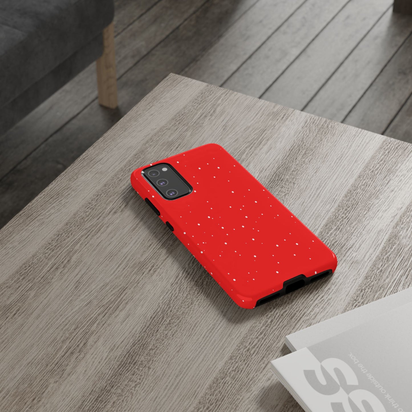 Snowy Red - Tough Cases iPhone Samsung Google Pixel - MahaCase