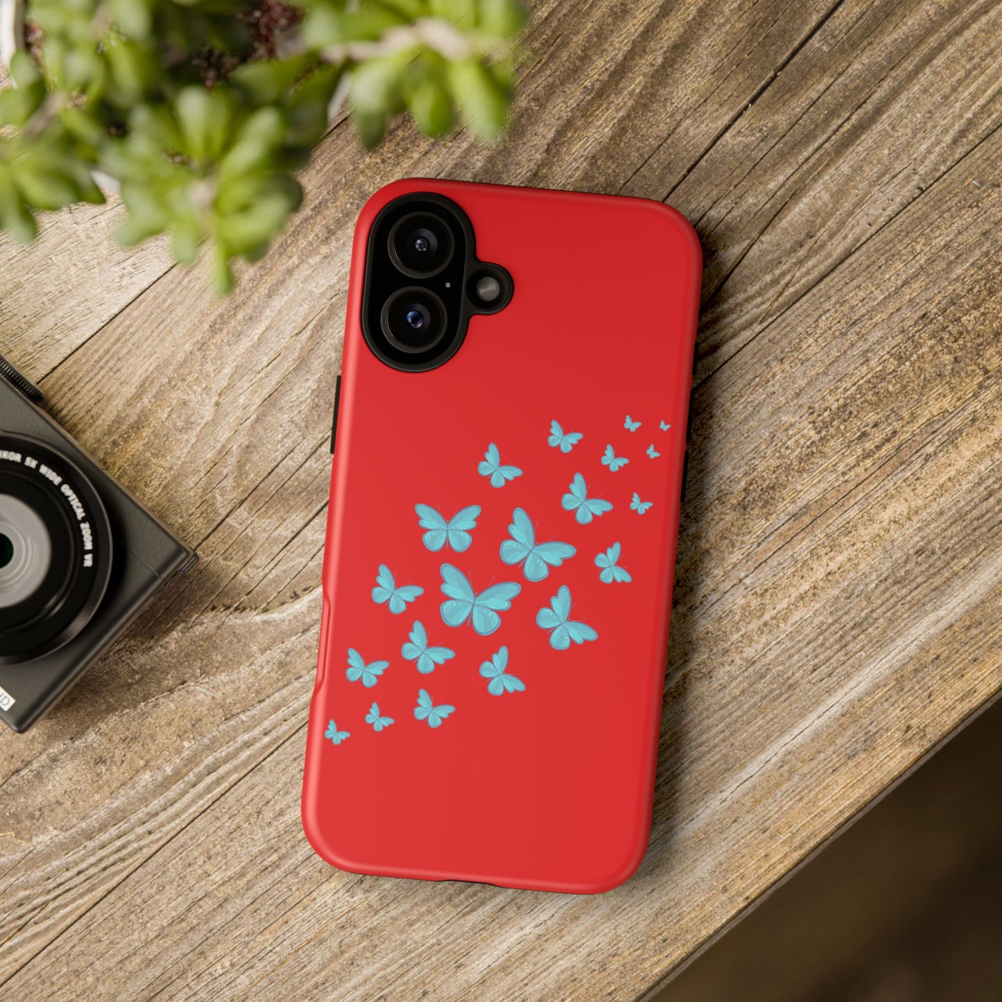 Butterflies in Red - Tough Cases iPhone Samsung Google Pixel - MahaCase