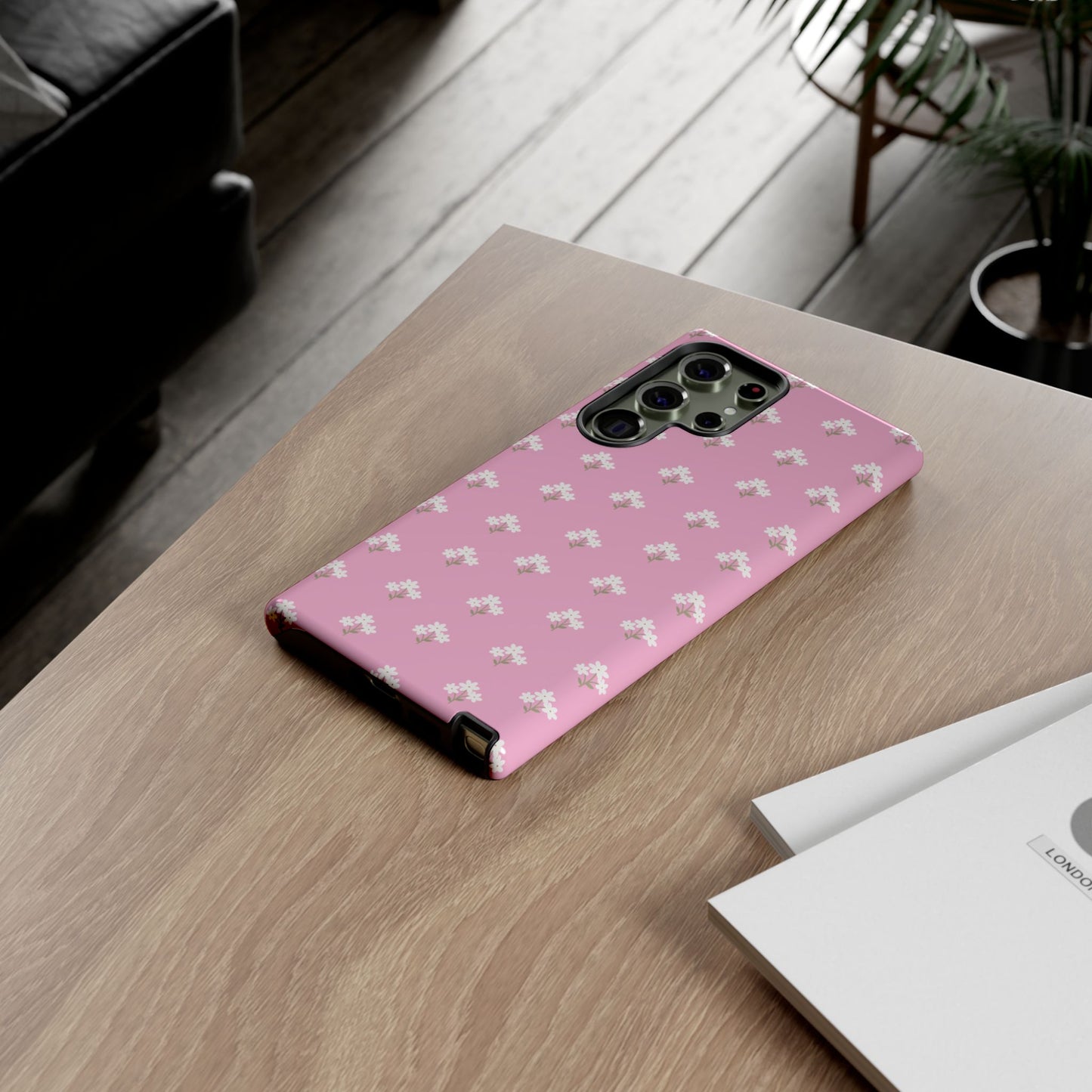 Floral Tough Phone Case - Pink Blossom Design - iPhone Samsung Galaxy Google Pixel - MahaCase
