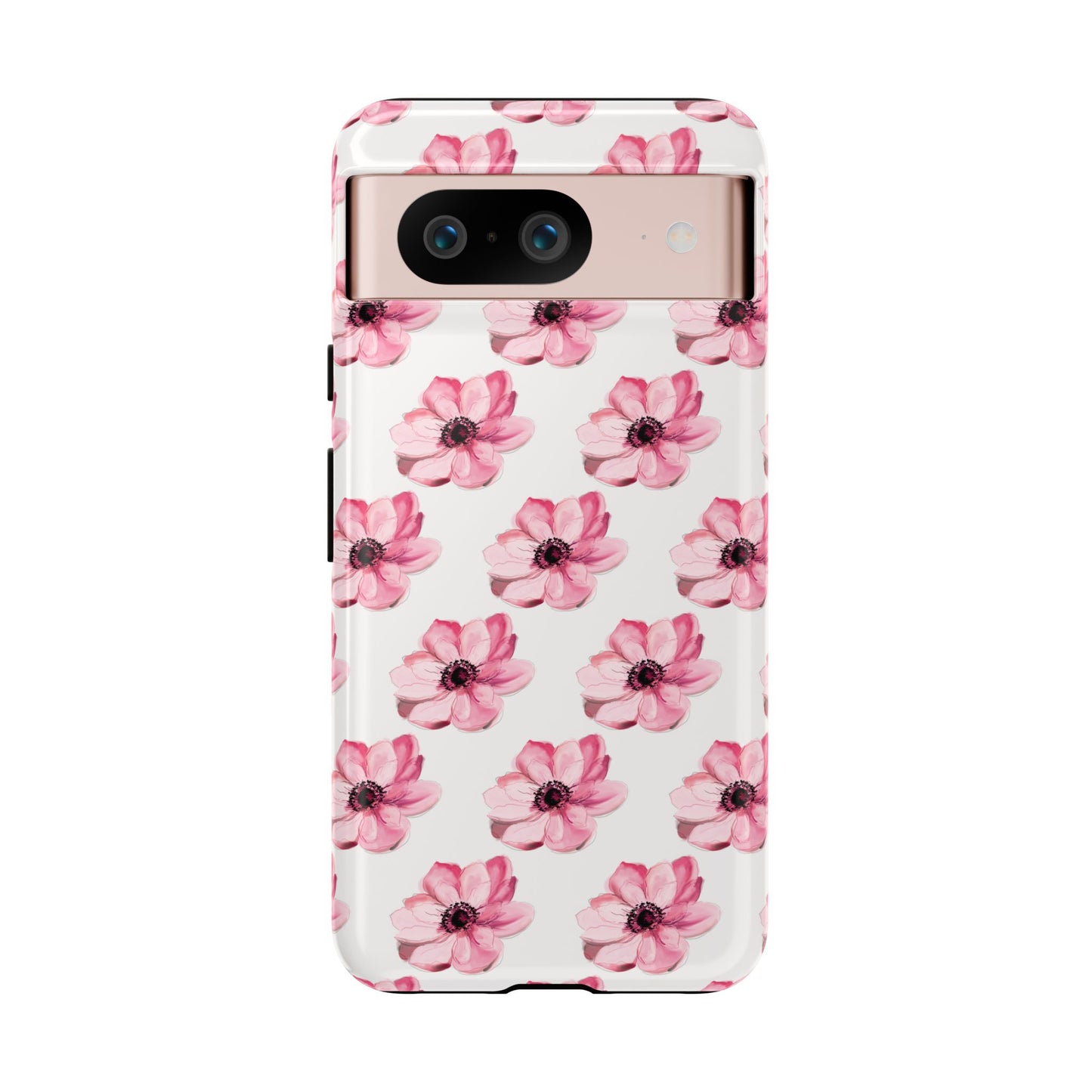Floral Tough Phone Case - Stylish Protection with Pink Flowers - iPhone Samsung Galaxy Google Pixel - MahaCase