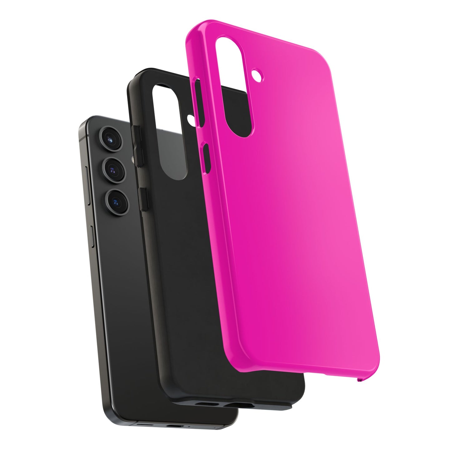 Simple Hot Pink-Tough Phone Cases - MahaCase
