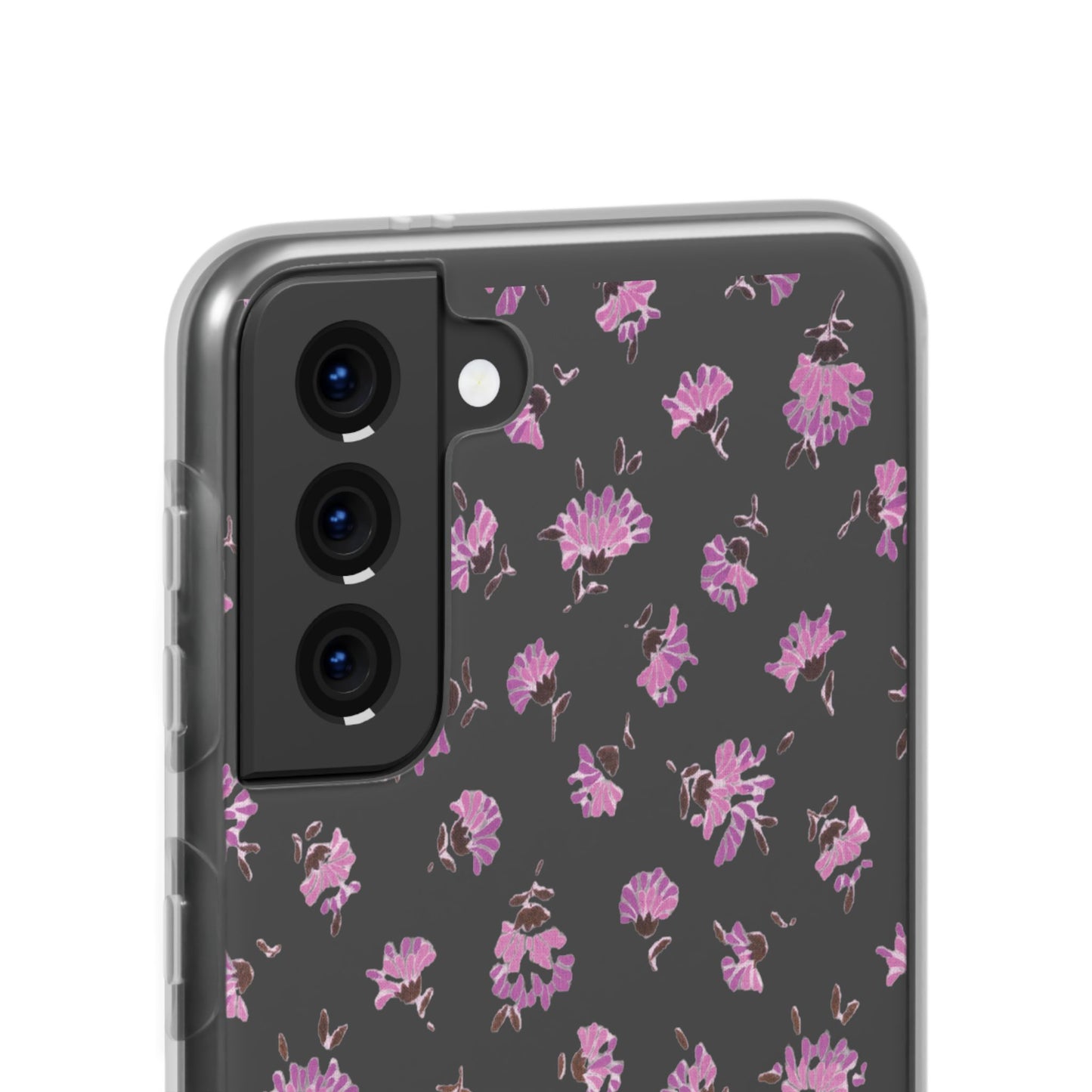Floral Flexible Phone Case - Flower Pattern, Cute Gift for Her, Stylish Accessory, Spring Vibe, Lightweight Protective Cover- iPhone, Samsung, Gift Packaging - MahaCase