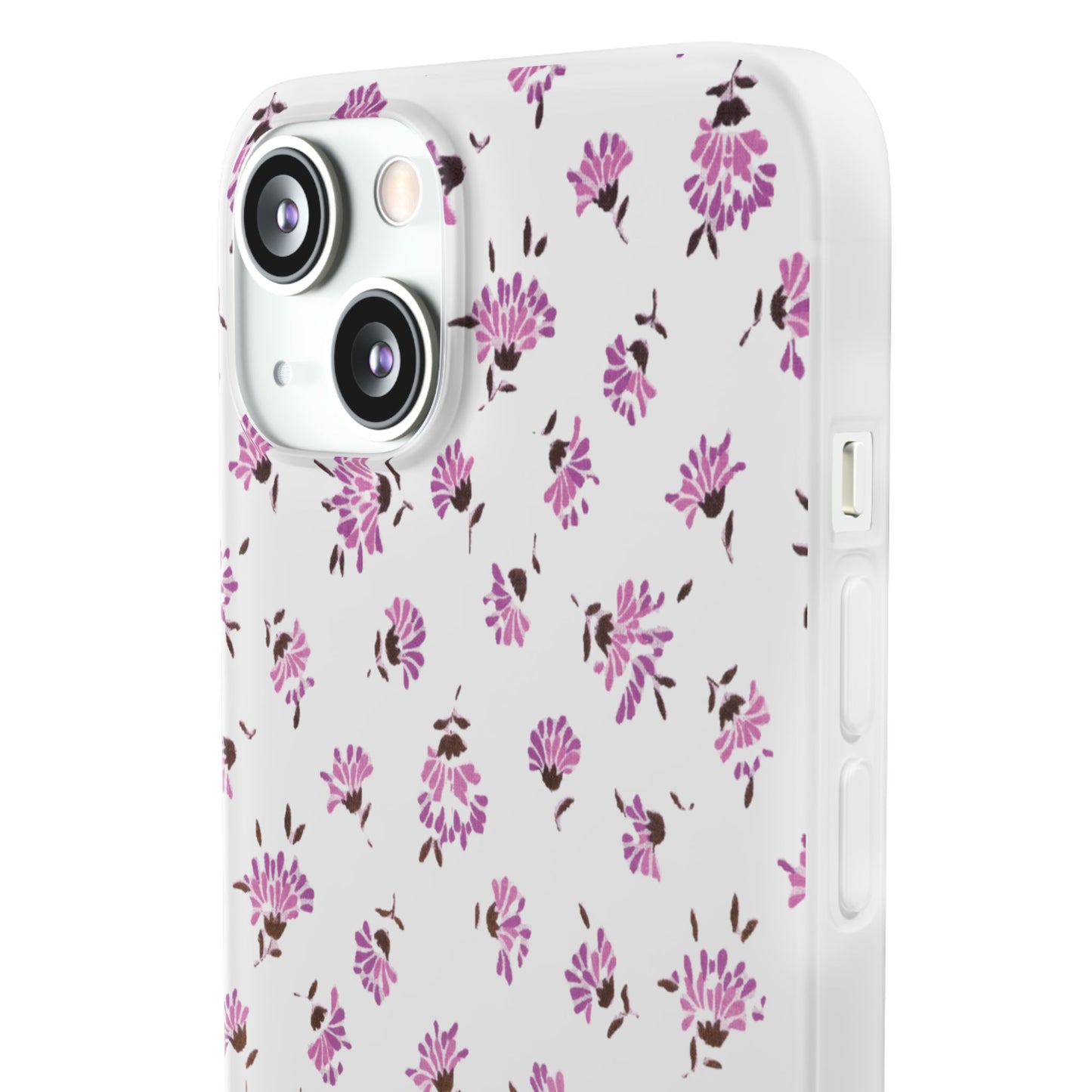 Floral Flexible Phone Case - Flower Pattern, Cute Gift for Her, Stylish Accessory, Spring Vibe, Lightweight Protective Cover- iPhone, Samsung, Gift Packaging - MahaCase