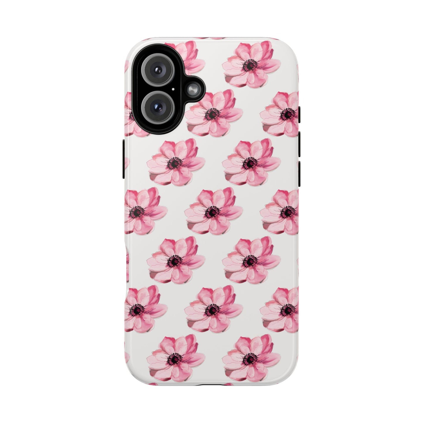 Floral Tough Phone Case - Stylish Protection with Pink Flowers - iPhone Samsung Galaxy Google Pixel - MahaCase