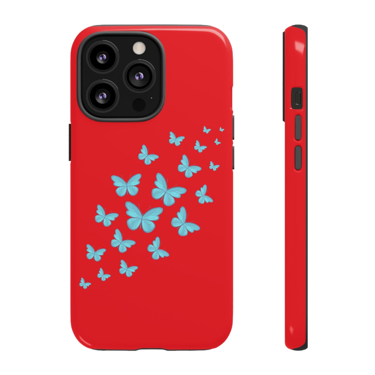 Butterflies in Red - Tough Cases iPhone Samsung Google Pixel - MahaCase