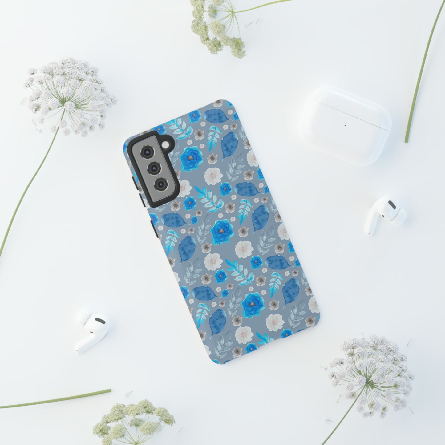 Blue Blooms-Tough Cases - MahaCase