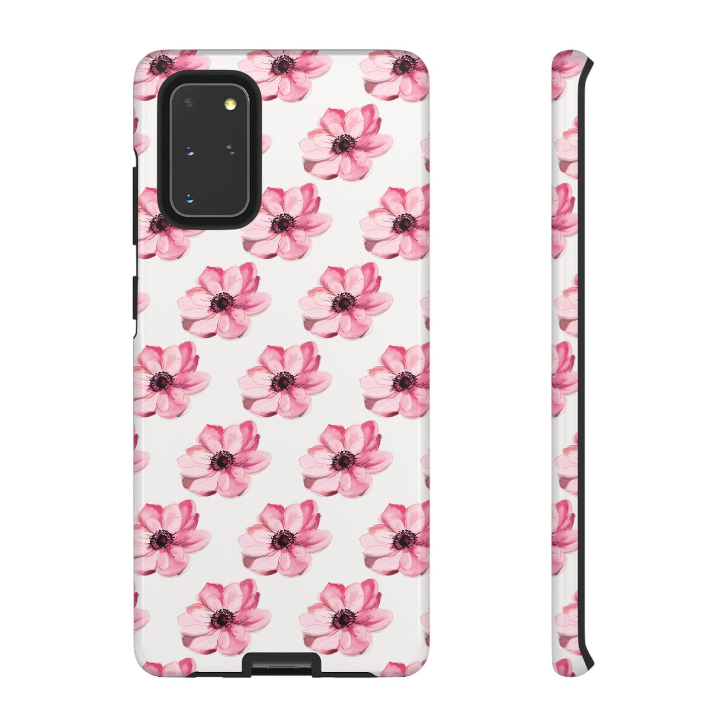 Floral Tough Phone Case - Stylish Protection with Pink Flowers - iPhone Samsung Galaxy Google Pixel - MahaCase