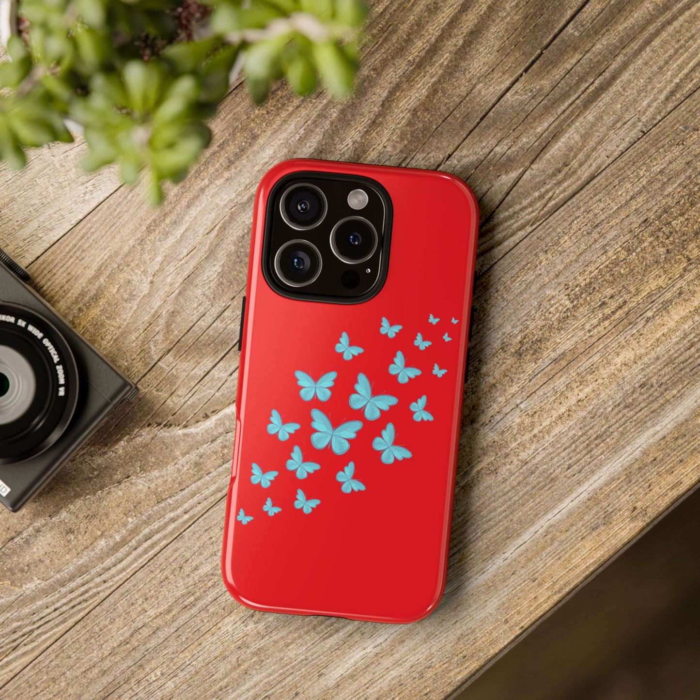 Butterflies in Red - Tough Cases iPhone Samsung Google Pixel - MahaCase