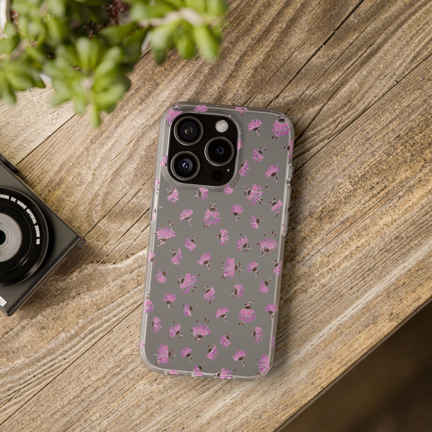 Floral Flexible Phone Case - Flower Pattern, Cute Gift for Her, Stylish Accessory, Spring Vibe, Lightweight Protective Cover- iPhone, Samsung, Gift Packaging - MahaCase