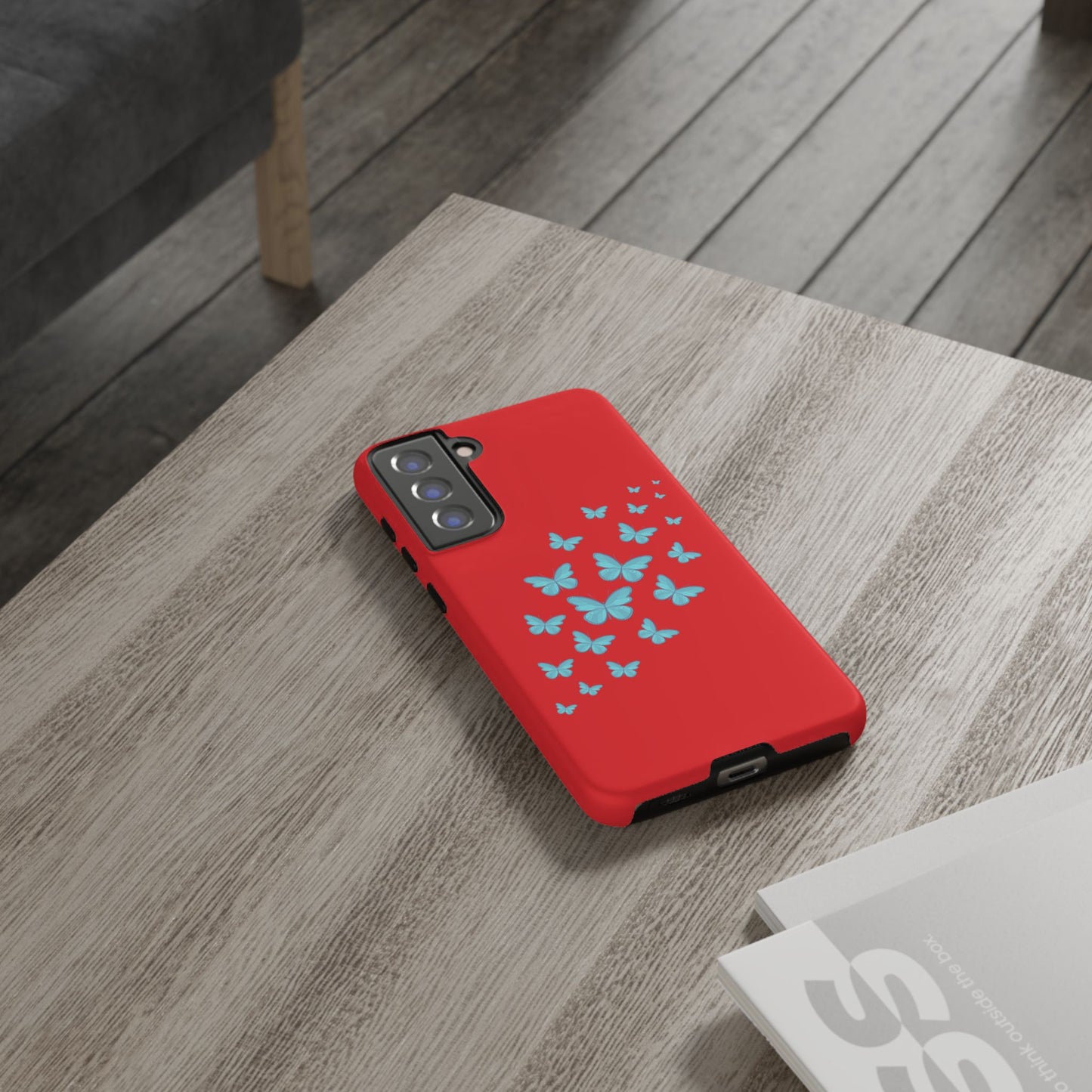 Butterflies in Red - Tough Cases iPhone Samsung Google Pixel - MahaCase