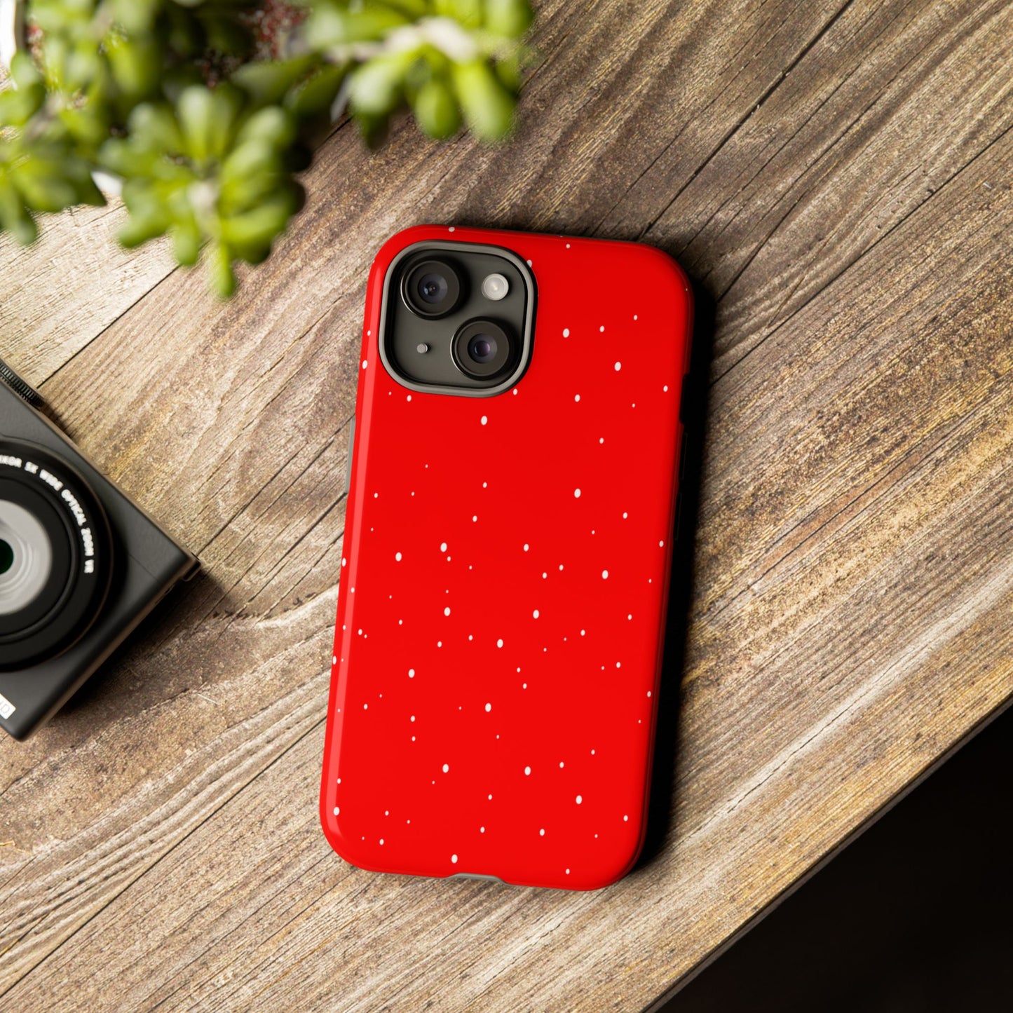 Snowy Red - Tough Cases iPhone Samsung Google Pixel - MahaCase