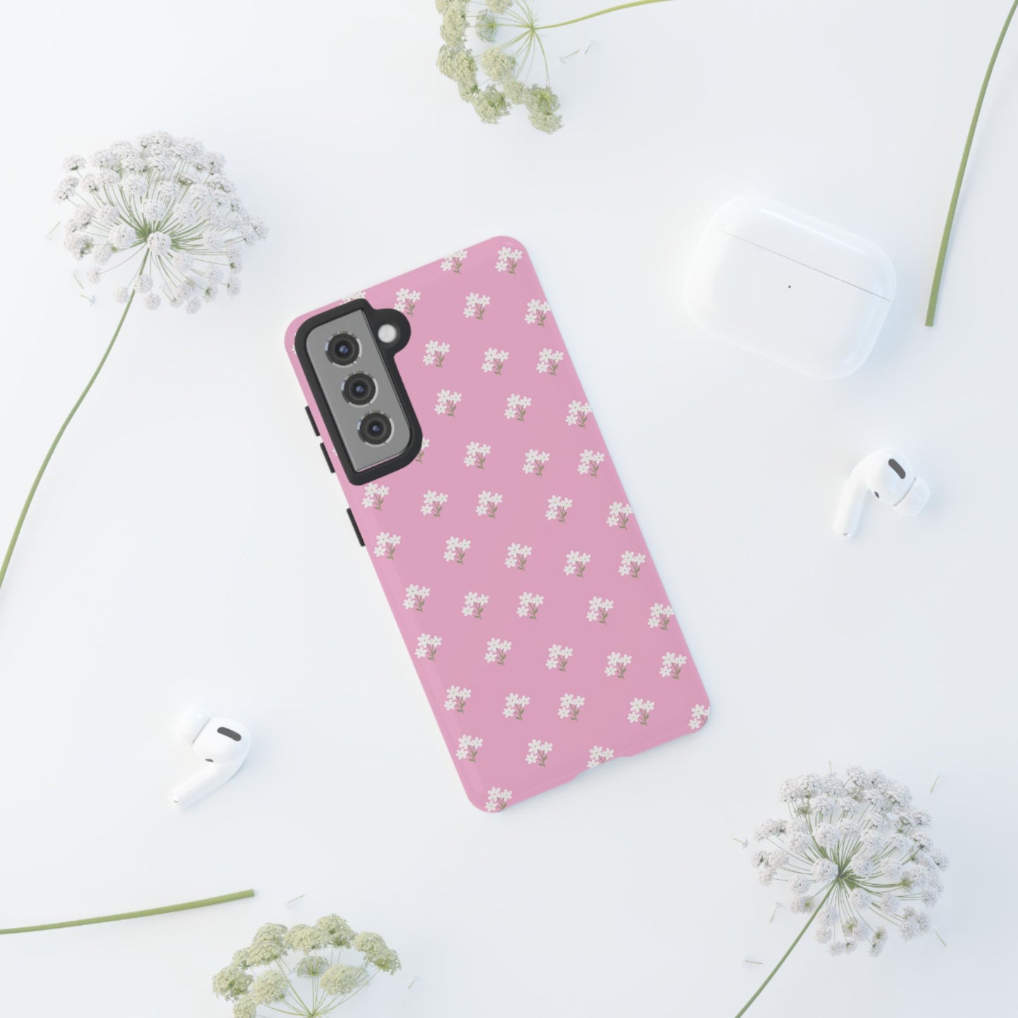 Floral Tough Phone Case - Pink Blossom Design - iPhone Samsung Galaxy Google Pixel - MahaCase