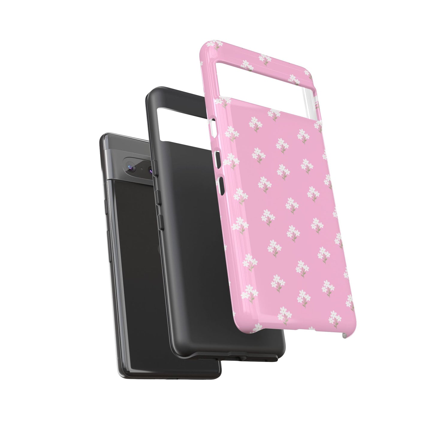 Floral Tough Phone Case - Pink Blossom Design - iPhone Samsung Galaxy Google Pixel - MahaCase