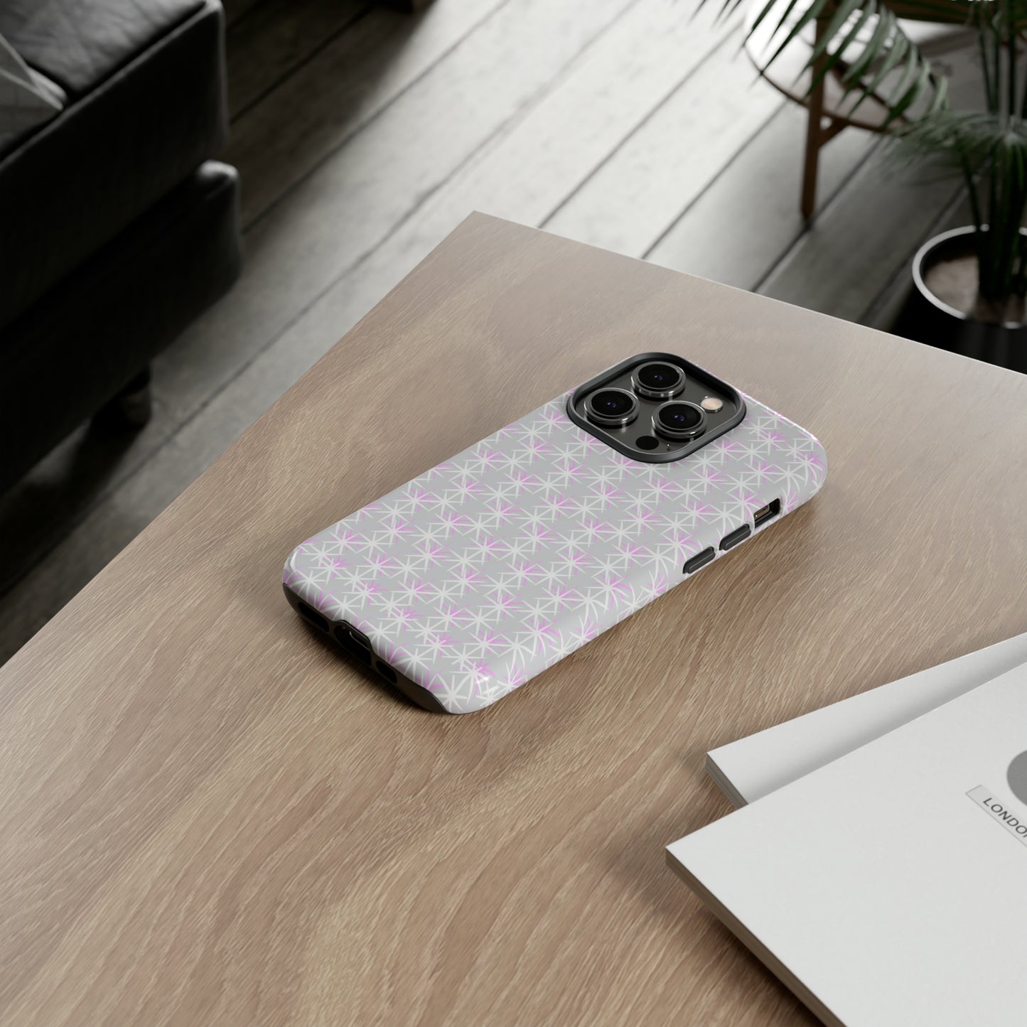 Grey Skies, Pink Stars-Tough Cases - MahaCase