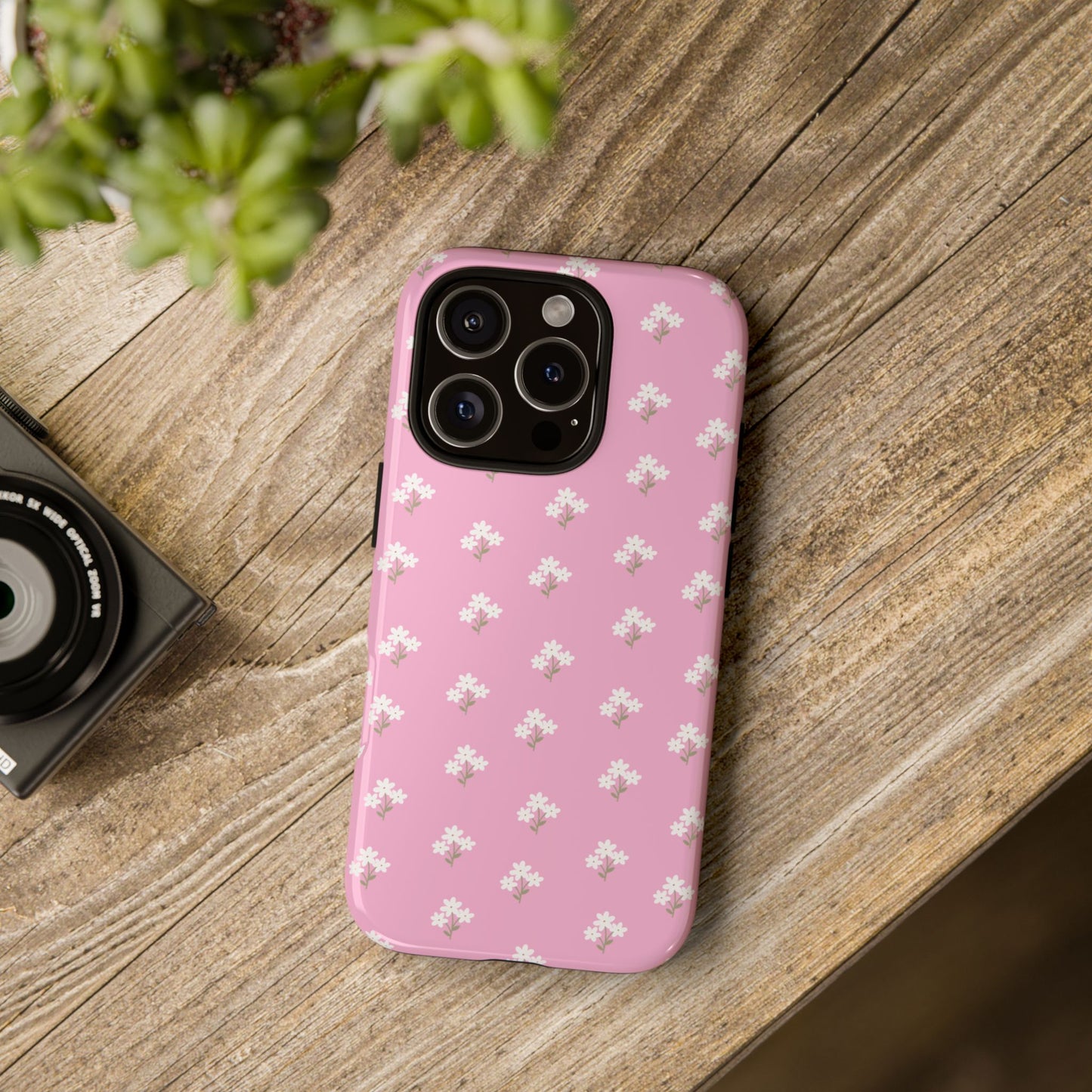 Floral Tough Phone Case - Pink Blossom Design - iPhone Samsung Galaxy Google Pixel - MahaCase