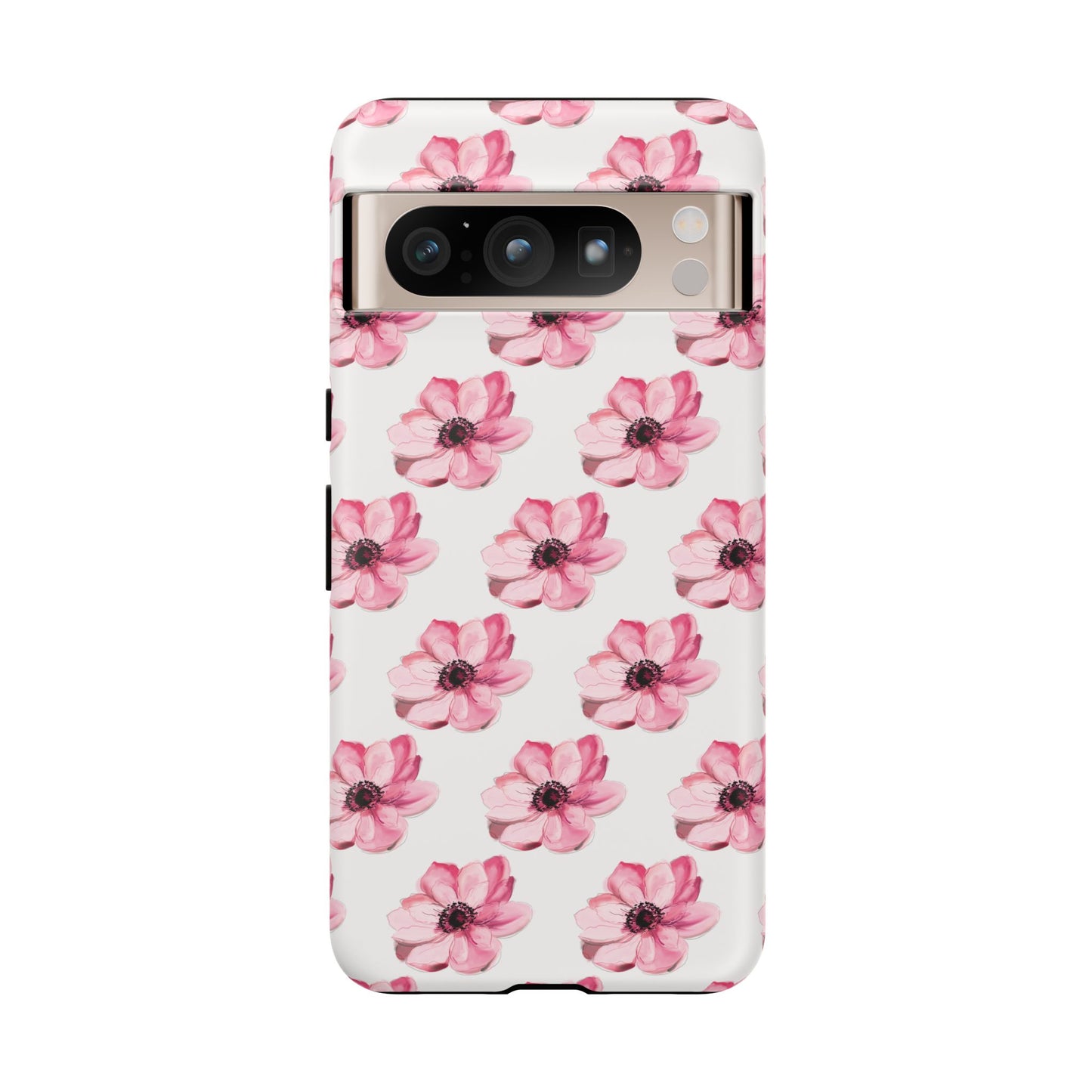Floral Tough Phone Case - Stylish Protection with Pink Flowers - iPhone Samsung Galaxy Google Pixel - MahaCase