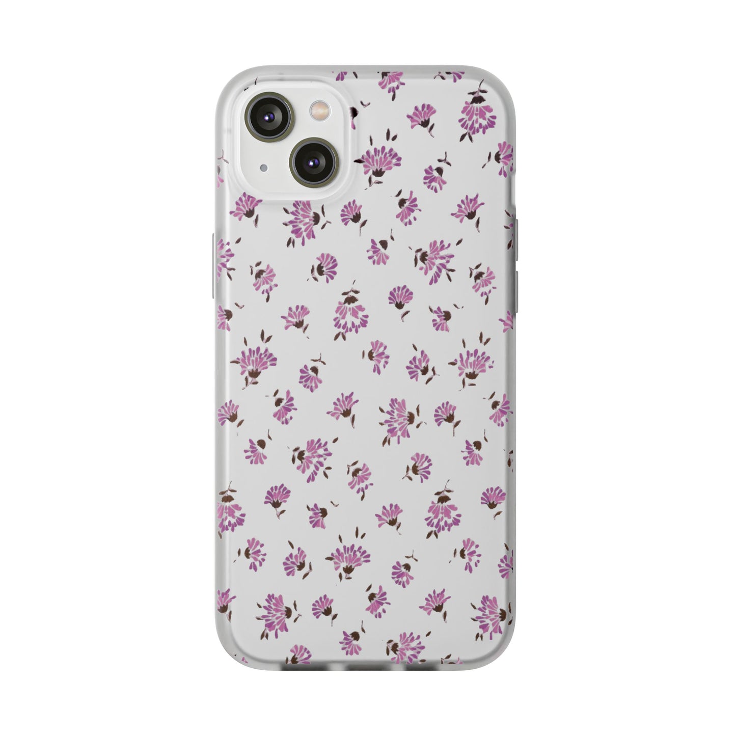 Floral Flexible Phone Case - Flower Pattern, Cute Gift for Her, Stylish Accessory, Spring Vibe, Lightweight Protective Cover- iPhone, Samsung, Gift Packaging - MahaCase