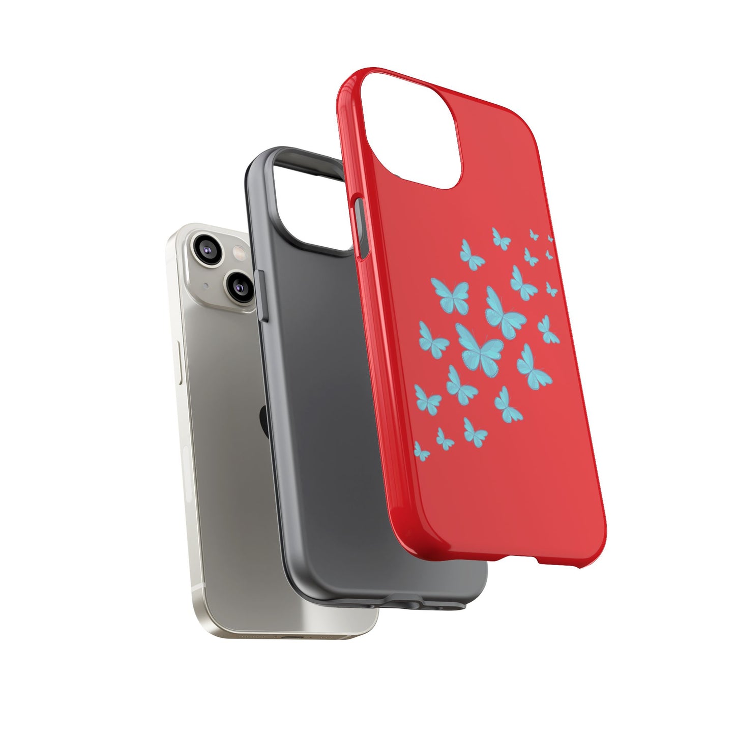 Butterflies in Red - Tough Cases iPhone Samsung Google Pixel - MahaCase