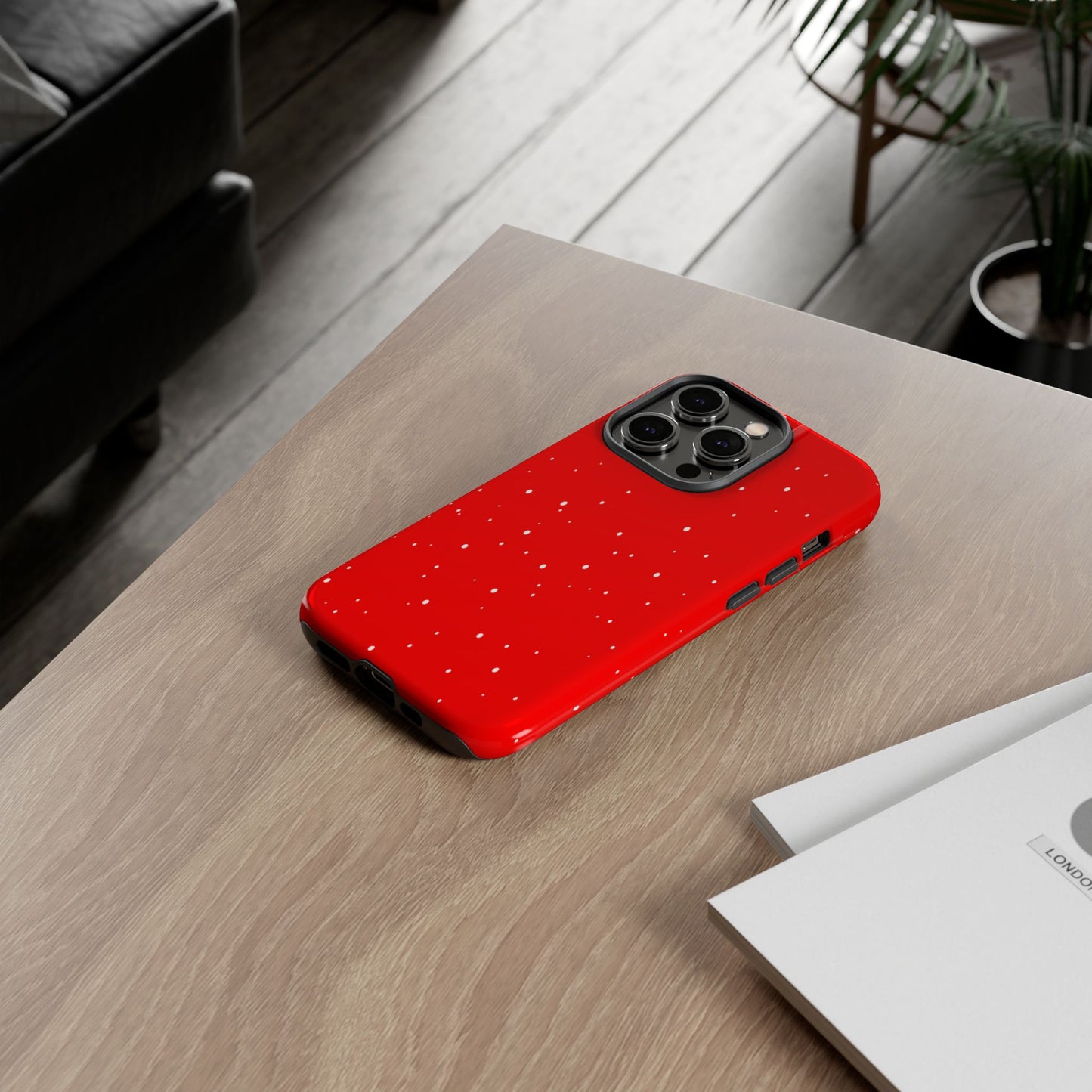 Snowy Red - Tough Cases iPhone Samsung Google Pixel - MahaCase