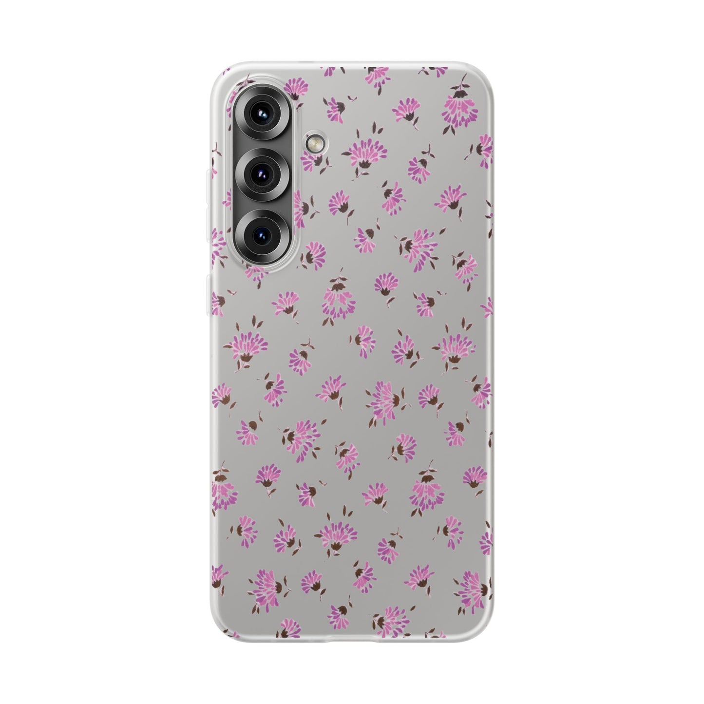 Floral Flexible Phone Case - Flower Pattern, Cute Gift for Her, Stylish Accessory, Spring Vibe, Lightweight Protective Cover- iPhone, Samsung, Gift Packaging - MahaCase