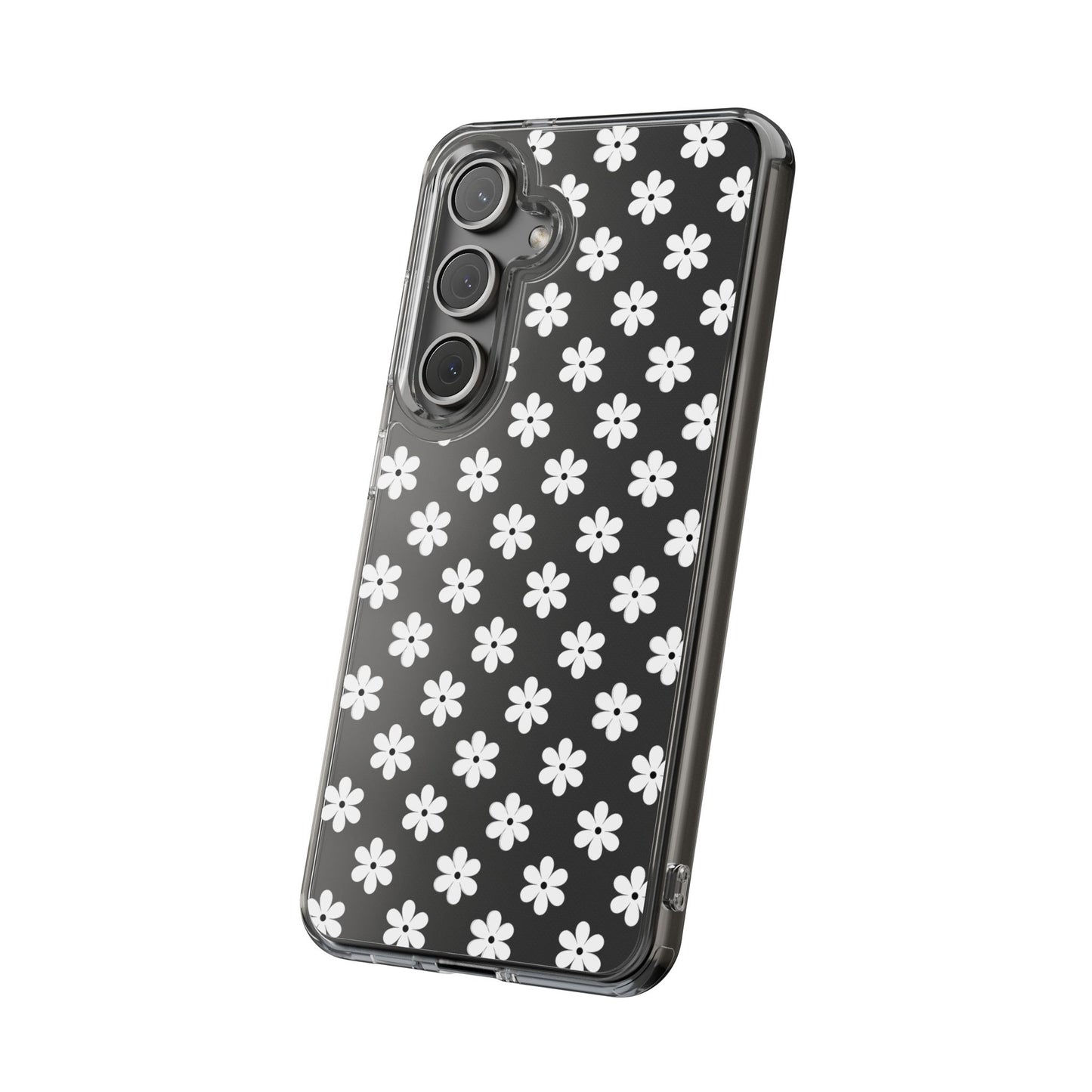 White Floral #222 Clear Cases - MahaCase