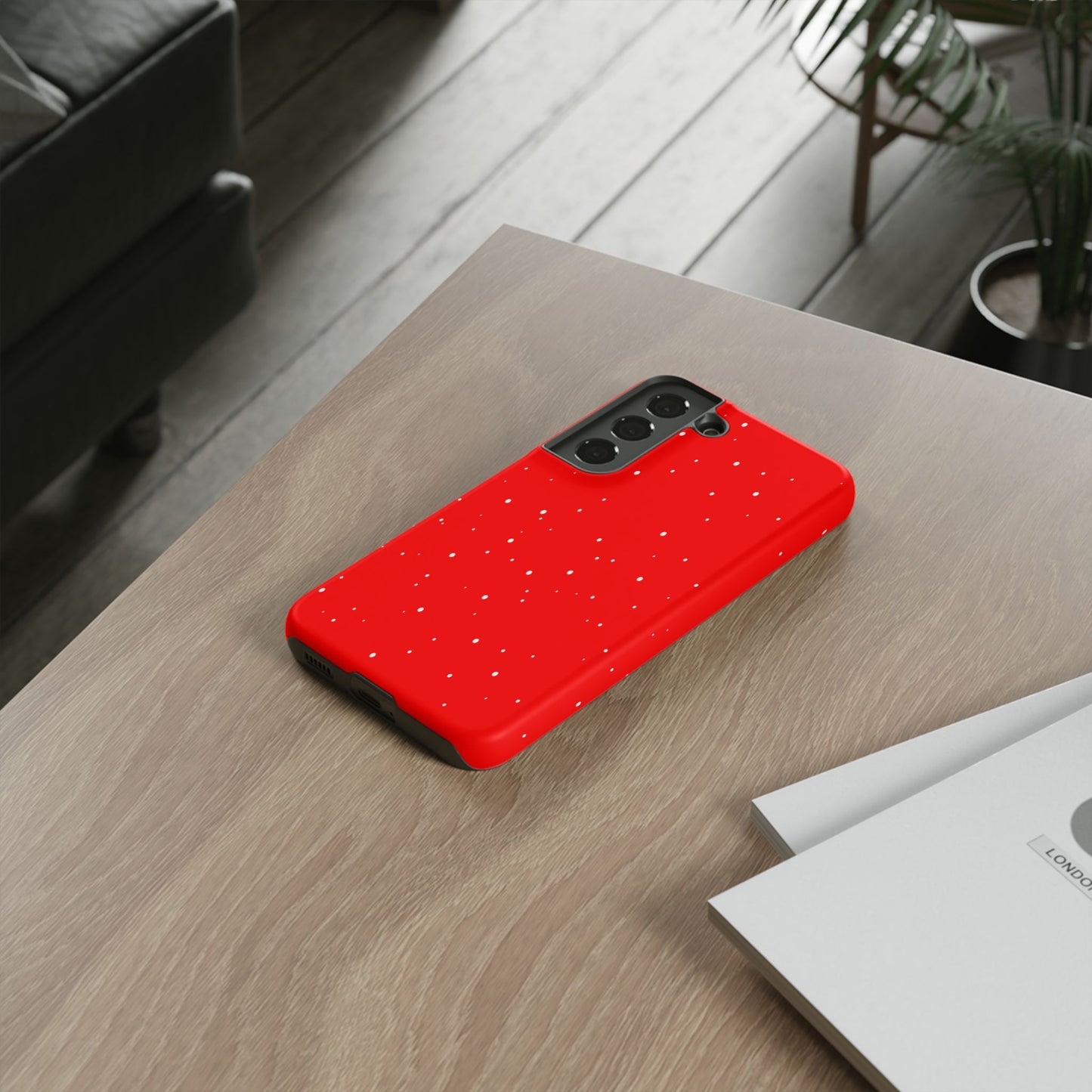 Snowy Red - Tough Cases iPhone Samsung Google Pixel - MahaCase
